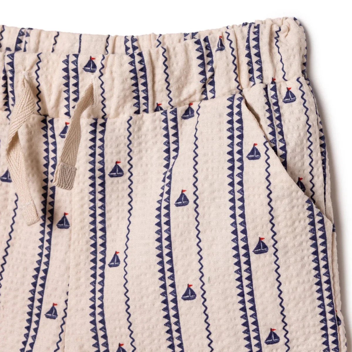 HelloBaby Boys Shirt & Shorts Set Buttoned Little Sailor Shirt Collar Above the Knee Short Sleeve - Ecru Printed | Luxury Home Accessories | Heulog Glow