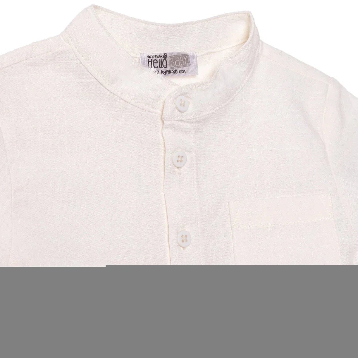 HelloBaby Boys Shirt & Shorts Set Buttoned Smart Line Mandarin Collar Above the Knee Short Sleeve - White | Luxury Home Accessories | Heulog Glow