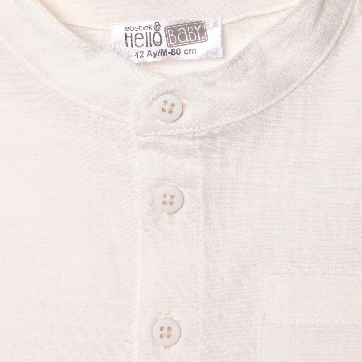 HelloBaby Boys Shirt & Shorts Set Buttoned Smart Line Mandarin Collar Above the Knee Short Sleeve - White | Luxury Home Accessories | Heulog Glow