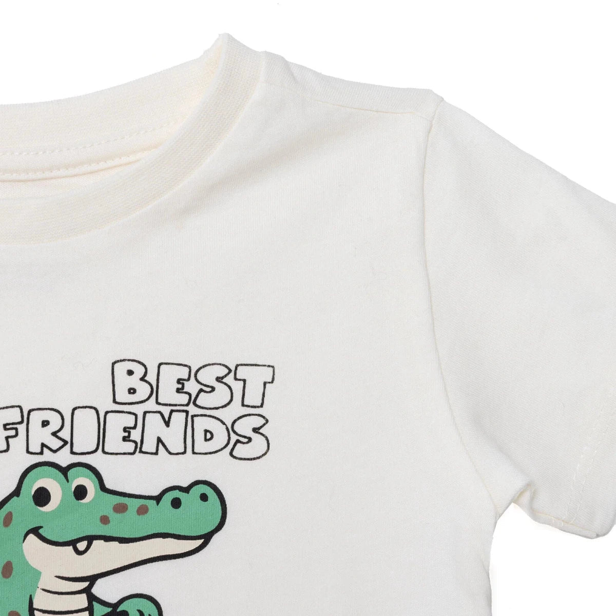 HelloBaby Boys T-shirt Animal Print Crew Neck Short Sleeve - Ecru | Luxury Home Accessories | Heulog Glow