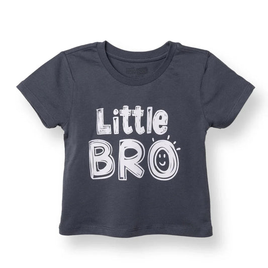 HelloBaby Boys T-shirt Slogan Print Crew Neck Short Sleeve - Charcoal | Luxury Home Accessories | Heulog Glow
