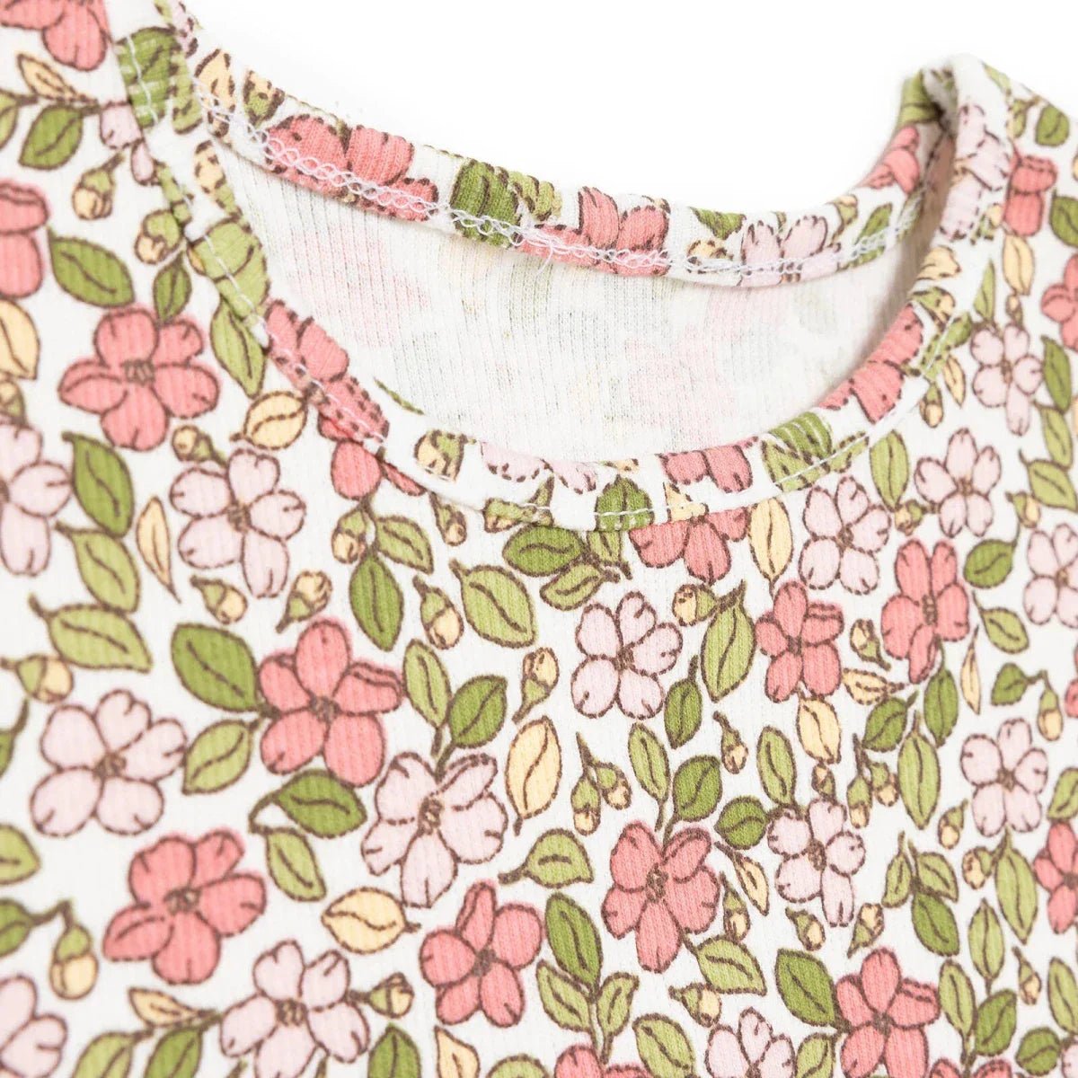 HelloBaby Girls Blouse-Leggings Flower Pastel Dreams Crew Neck Long Leg Short Sleeve - Ecru Printed | Luxury Home Accessories | Heulog Glow