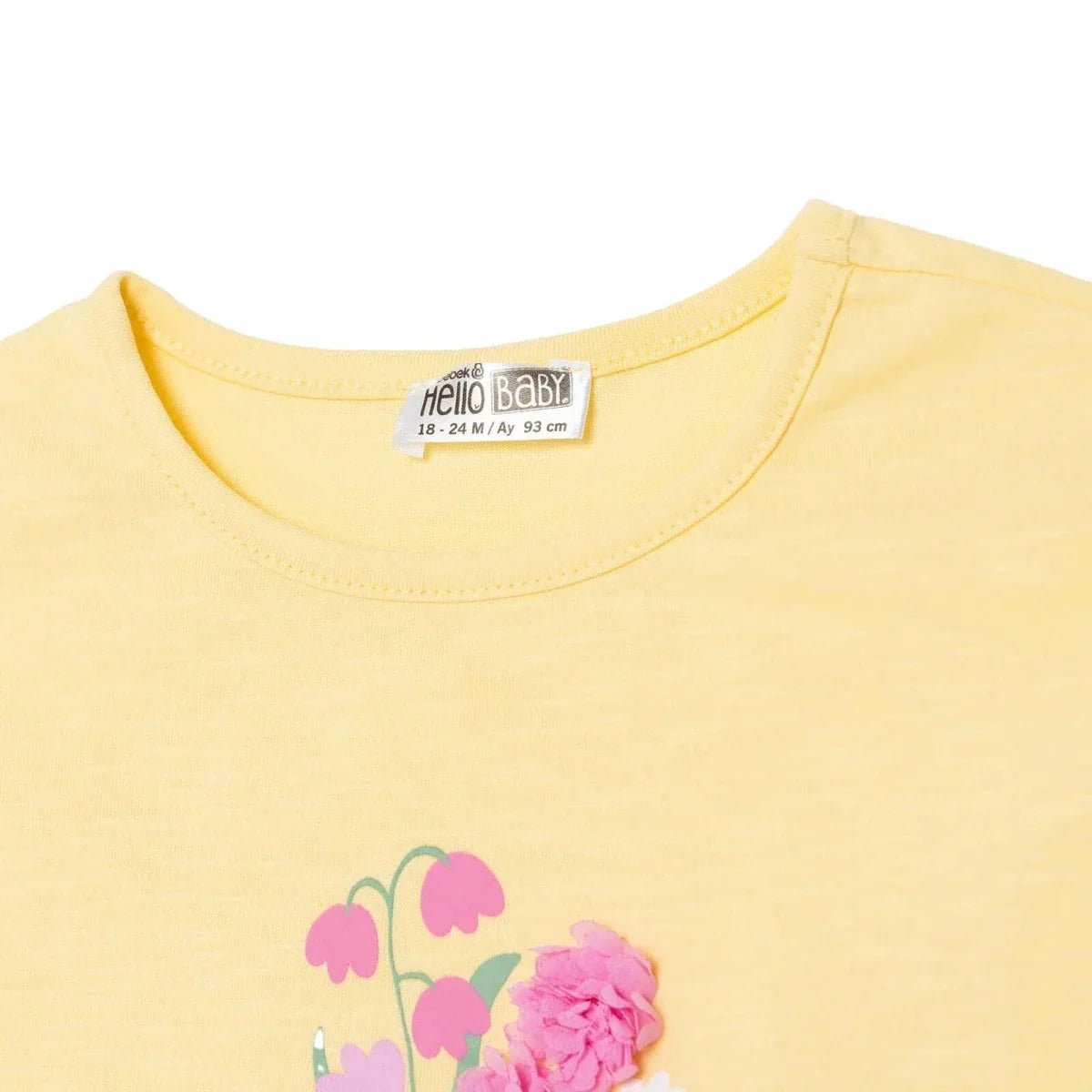 HelloBaby Girls Blouse & Leggings Set Ditsy Flower Crew Neck Full Length Short Sleeve - Yellow | Luxury Home Accessories | Heulog Glow