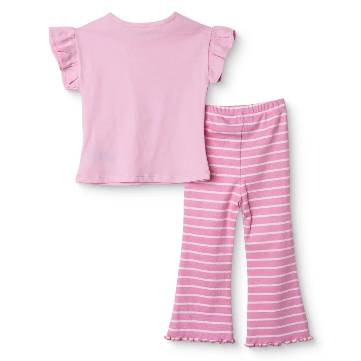 HelloBaby Girls Blouse & Leggings Set Heart Print Ditsy Flower Crew Neck Full Length Short Sleeve - Pink | Luxury Home Accessories | Heulog Glow