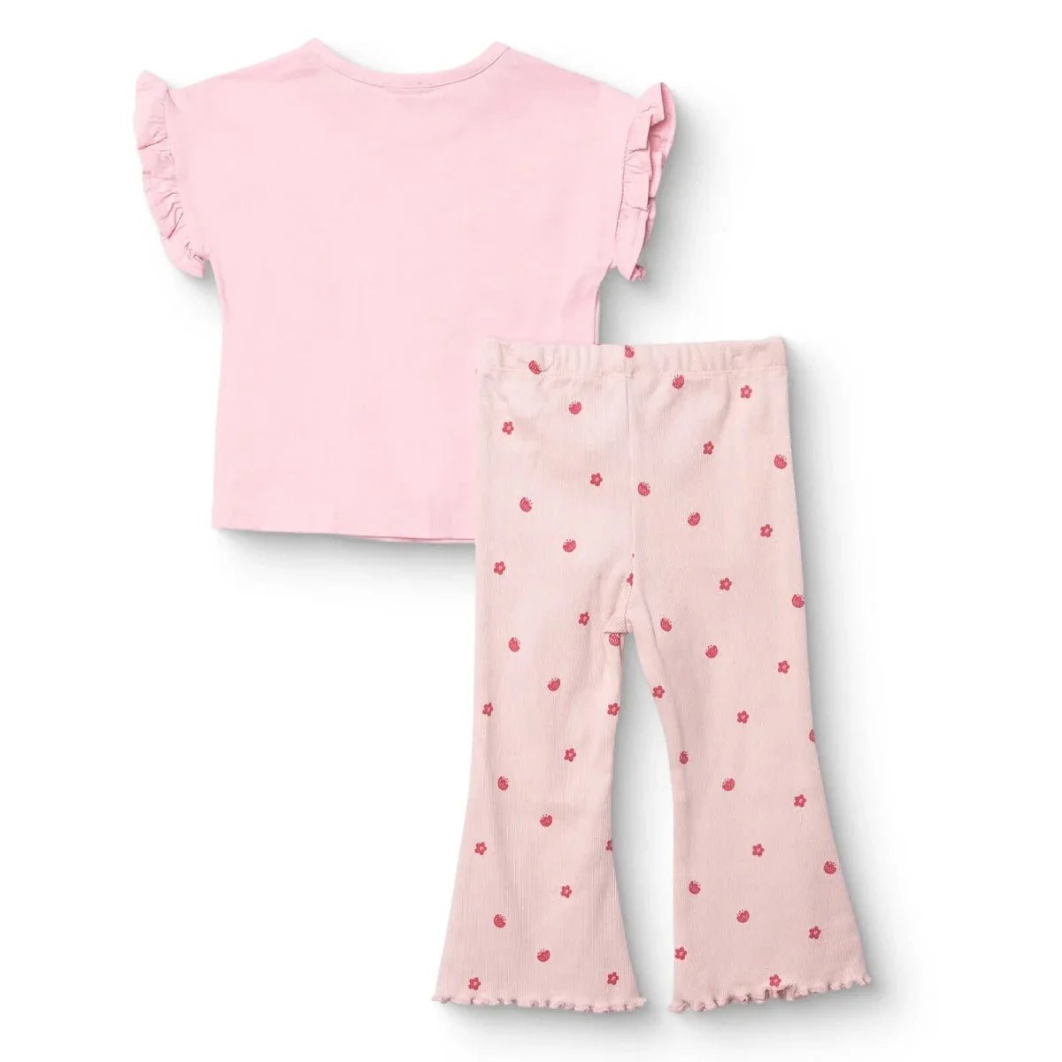 HelloBaby Girls Blouse & Leggings Set Text Print Pastel Dreams Crew Neck Full Length Short Sleeve - Pink | Luxury Home Accessories | Heulog Glow