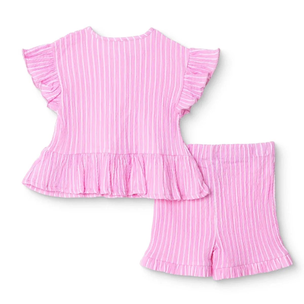 HelloBaby Girls Blouse & Shorts Set Ditsy Flower Crew Neck Short Length Short Sleeve - Pink Printed | Luxury Home Accessories | Heulog Glow