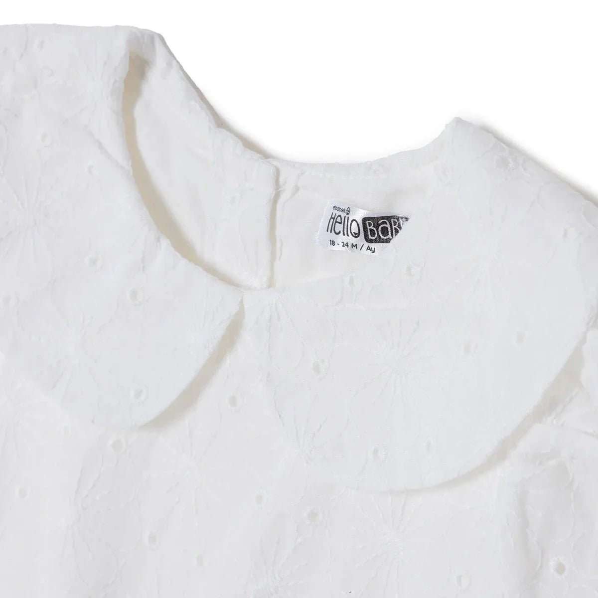 HelloBaby Girls Dress Berry Belle Peter Pan Collar Short Sleeve - White | Luxury Home Accessories | Heulog Glow