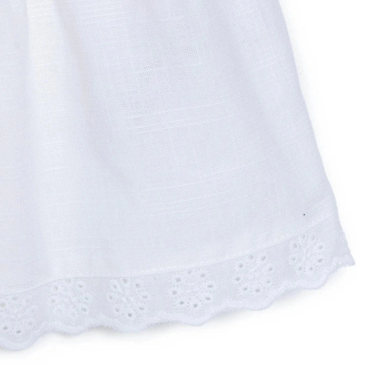 HelloBaby Girls Dress Buttoned Berry Belle Crew Neck Short Sleeve - Ecru | Luxury Home Accessories | Heulog Glow