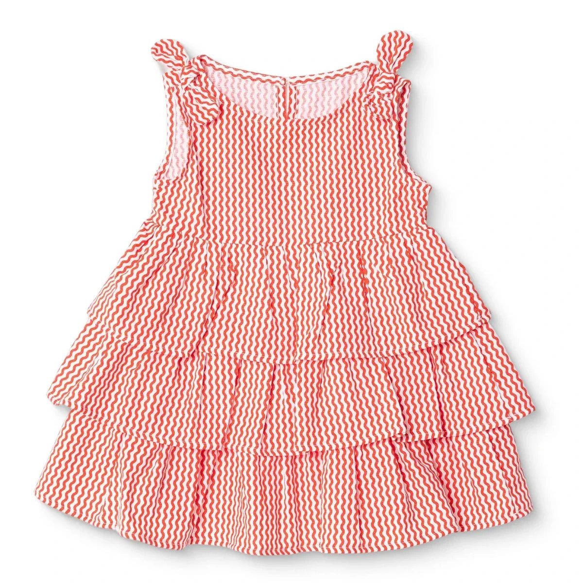 HelloBaby Girls Dress Buttoned Berry Belle Crew Neck Strappy - Coral Printed | Luxury Home Accessories | Heulog Glow