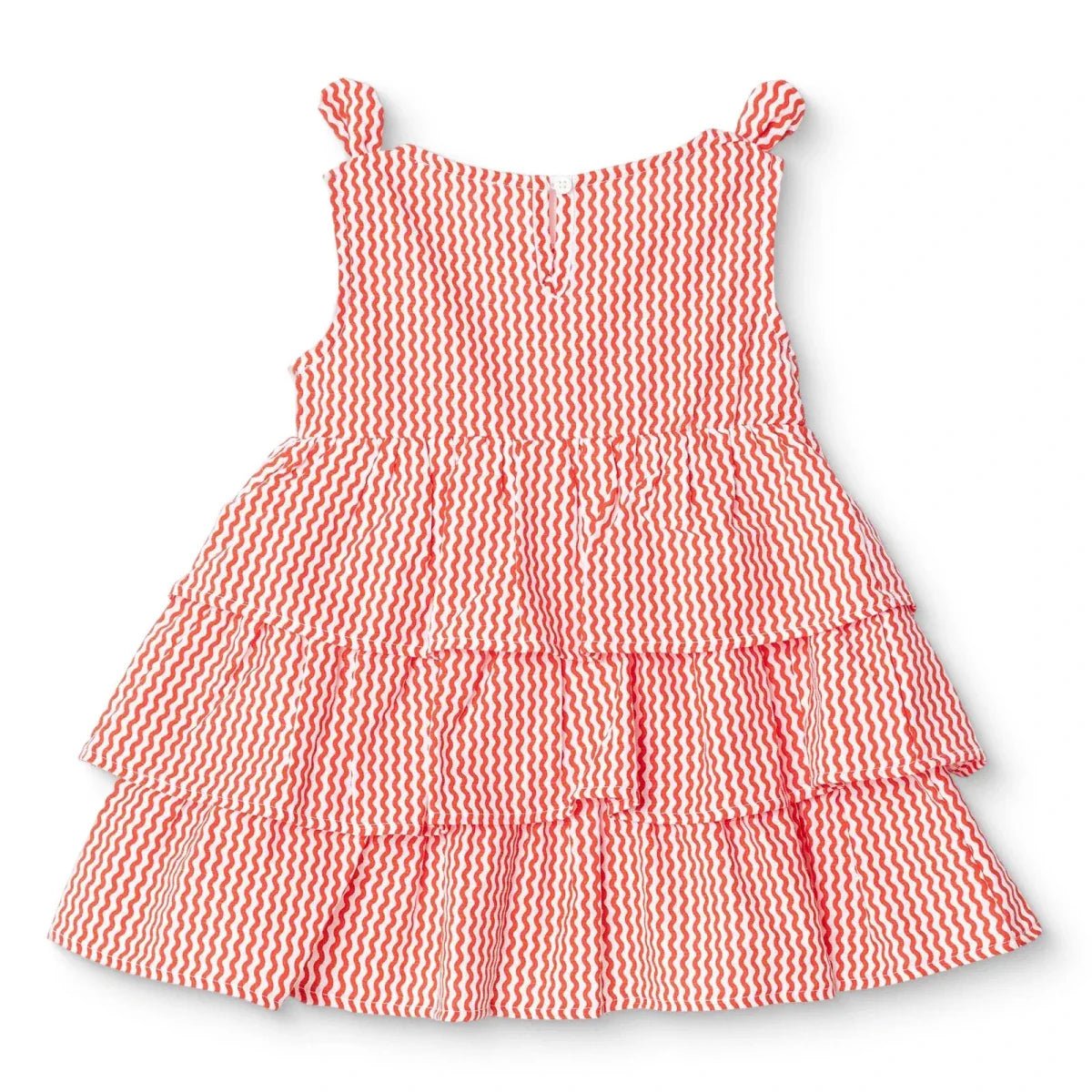 HelloBaby Girls Dress Buttoned Berry Belle Crew Neck Strappy - Coral Printed | Luxury Home Accessories | Heulog Glow