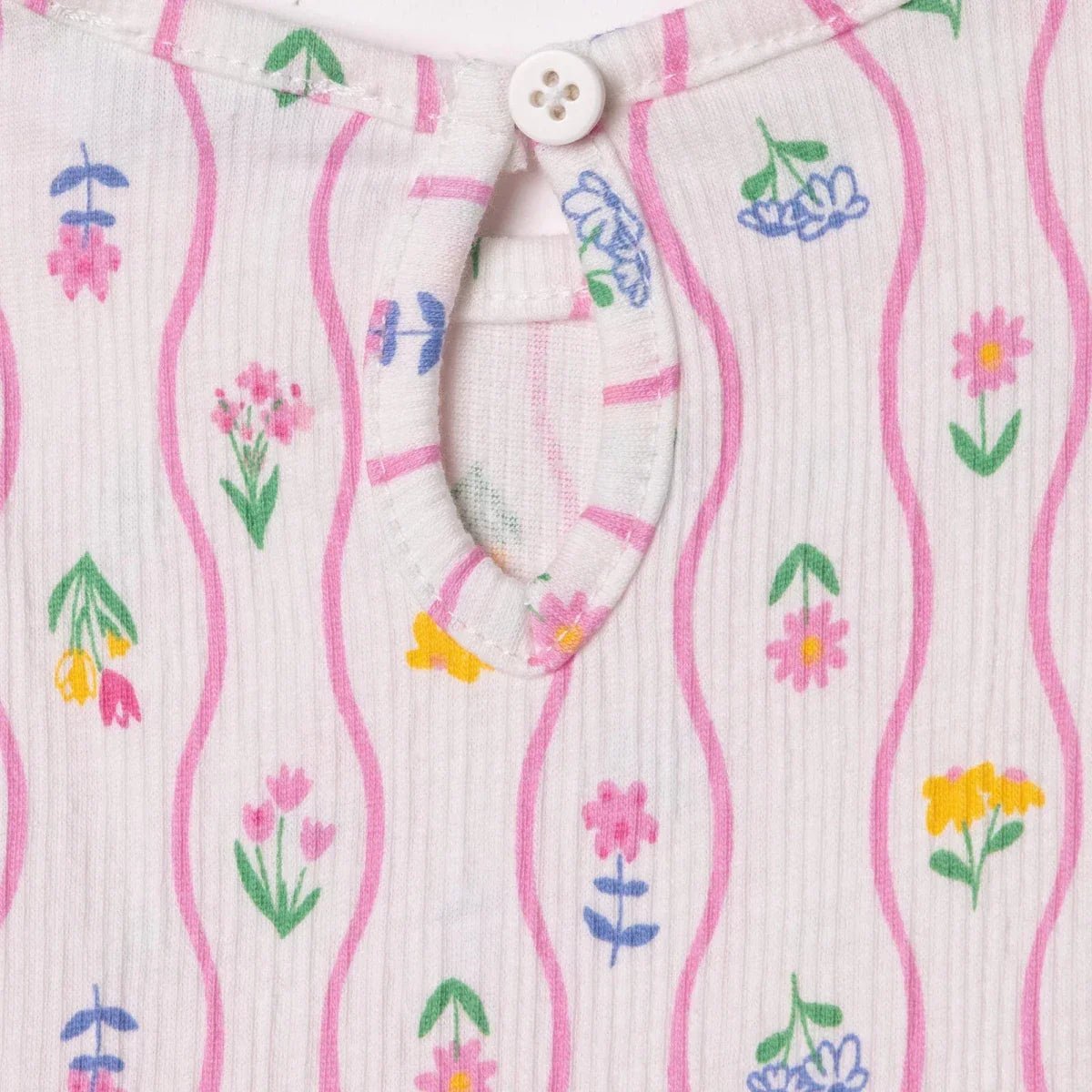 HelloBaby Girls Dress Ditsy Flower Crew Neck Short Sleeve - Ecru Printed | Luxury Home Accessories | Heulog Glow