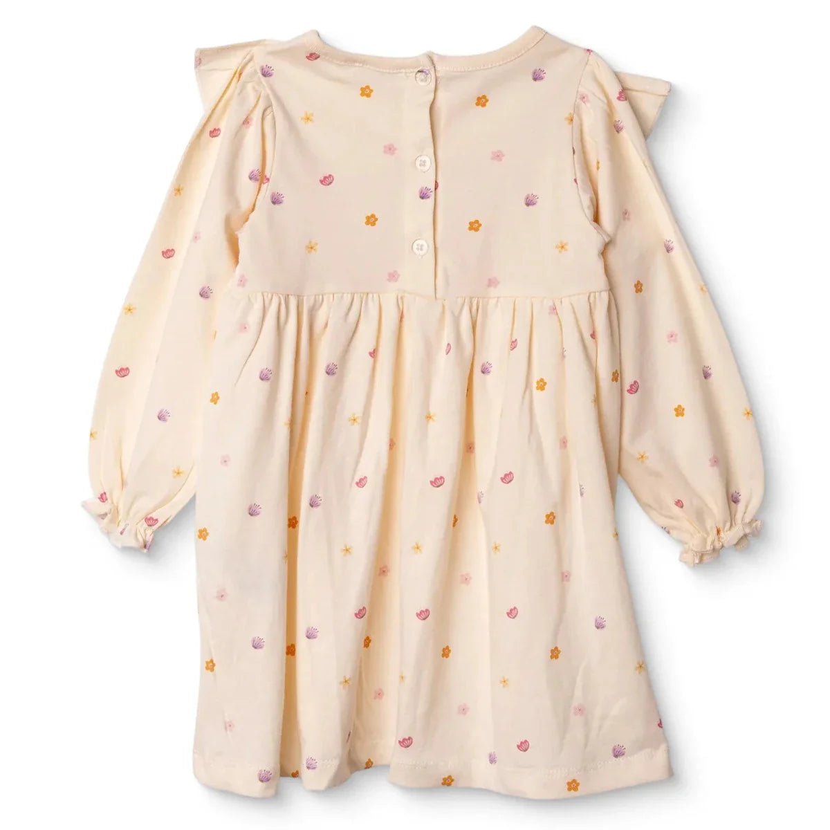 HelloBaby Girls Dress Polka Dot Print Pastel Dreams Crew Neck Long Sleeve - Ecru Printed | Luxury Home Accessories | Heulog Glow