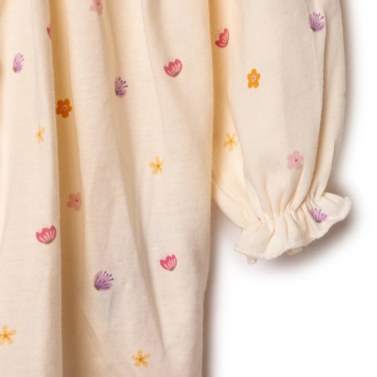 HelloBaby Girls Dress Polka Dot Print Pastel Dreams Crew Neck Long Sleeve - Ecru Printed | Luxury Home Accessories | Heulog Glow