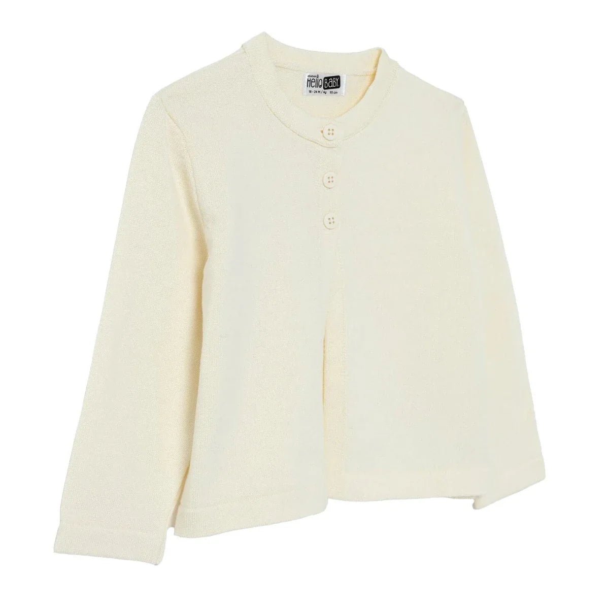 HelloBaby Girls Knitted Cardigan Buttoned Berry Belle Peter Pan Collar Long Sleeve - Ecru | Luxury Home Accessories | Heulog Glow