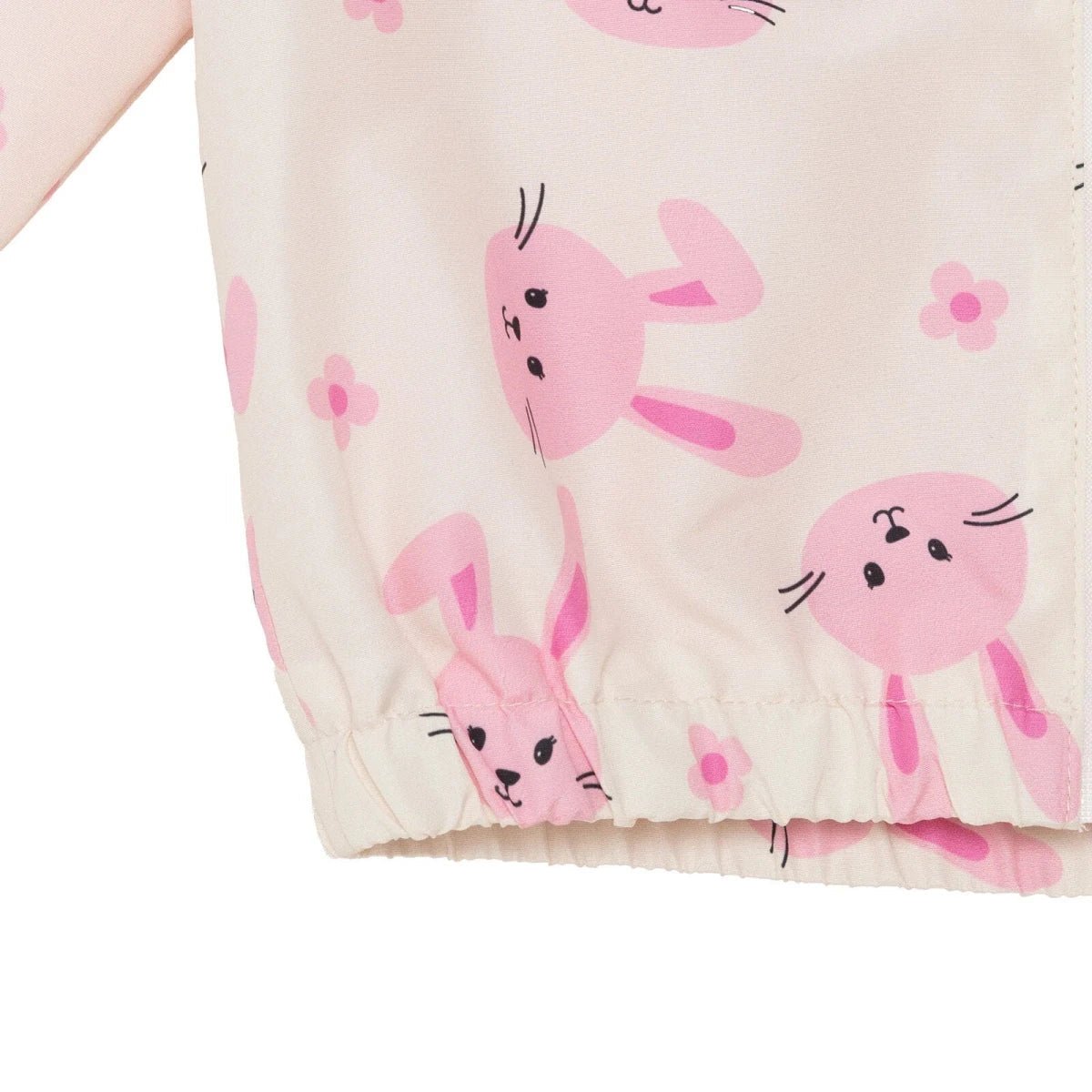 HelloBaby Girls Raincoat Flower Zip-up Hooded Long Sleeve - Ecru Printed | Luxury Home Accessories | Heulog Glow