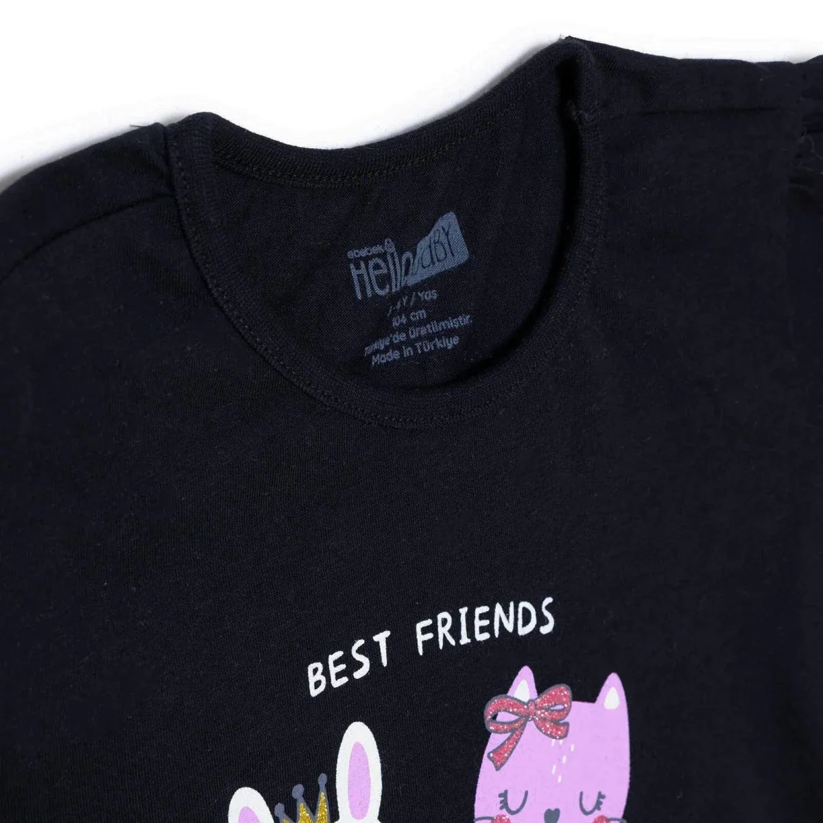 HelloBaby Girls T-shirt Animal Print Crew Neck Short Sleeve - Black | Luxury Home Accessories | Heulog Glow