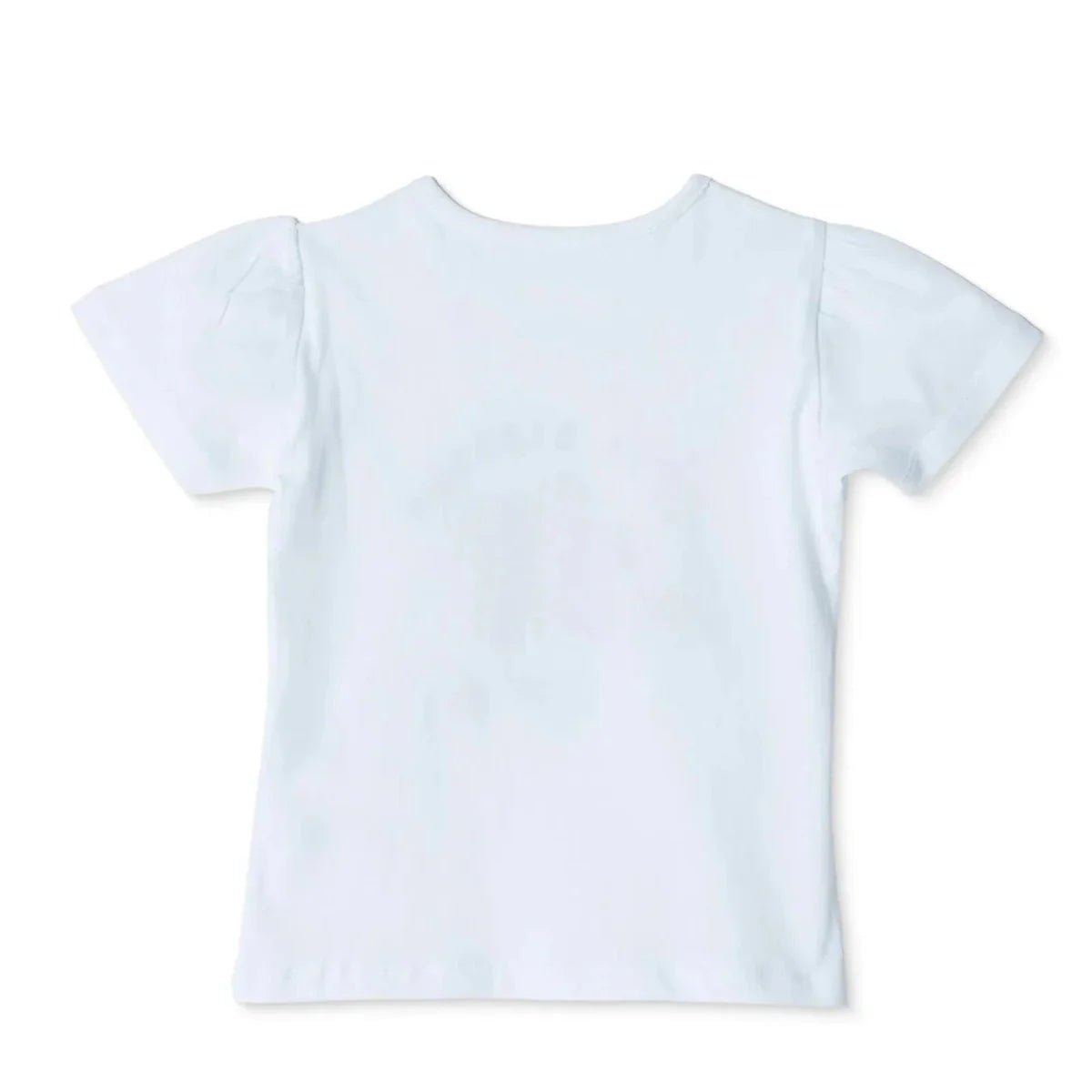 HelloBaby Girls T-shirt Floral Print Crew Neck Short Sleeve - Ecru | Luxury Home Accessories | Heulog Glow