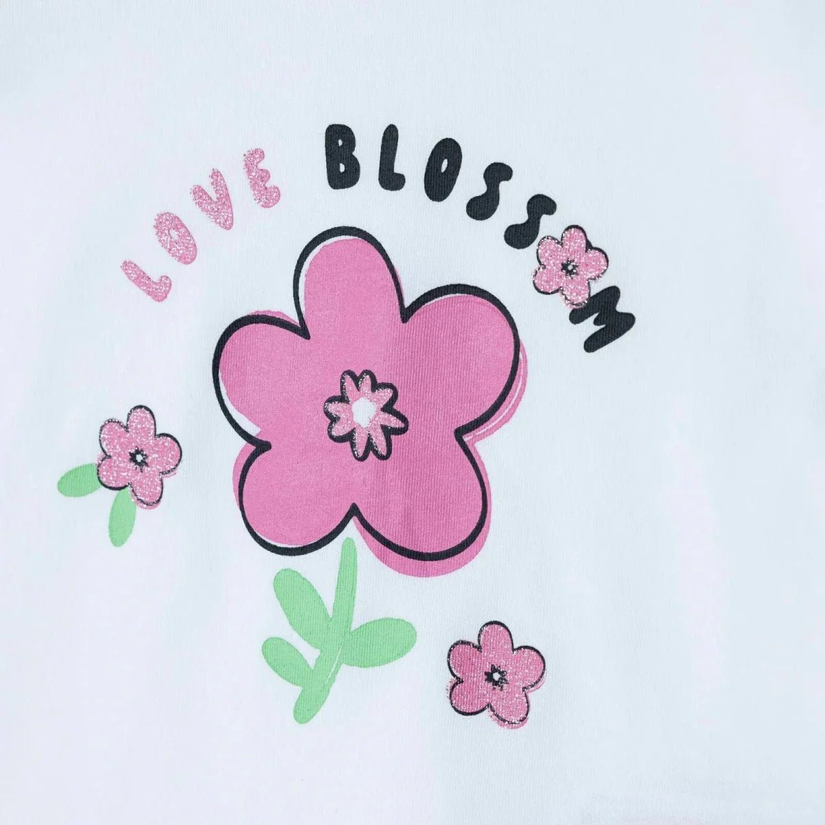HelloBaby Girls T-shirt Floral Print Crew Neck Short Sleeve - Ecru | Luxury Home Accessories | Heulog Glow