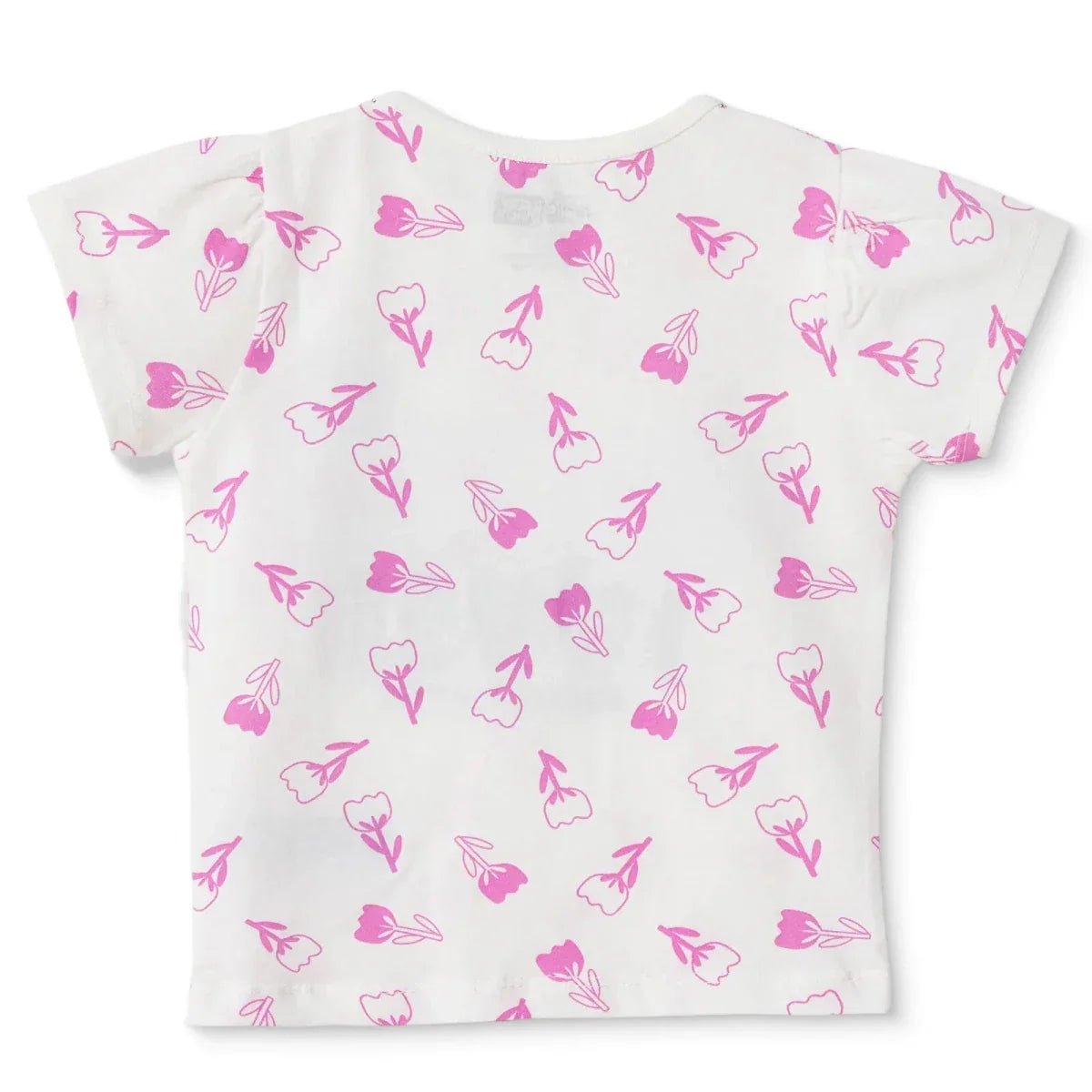 HelloBaby Girls T-shirt Floral Print Crew Neck Short Sleeve - Ecru Printed | Luxury Home Accessories | Heulog Glow