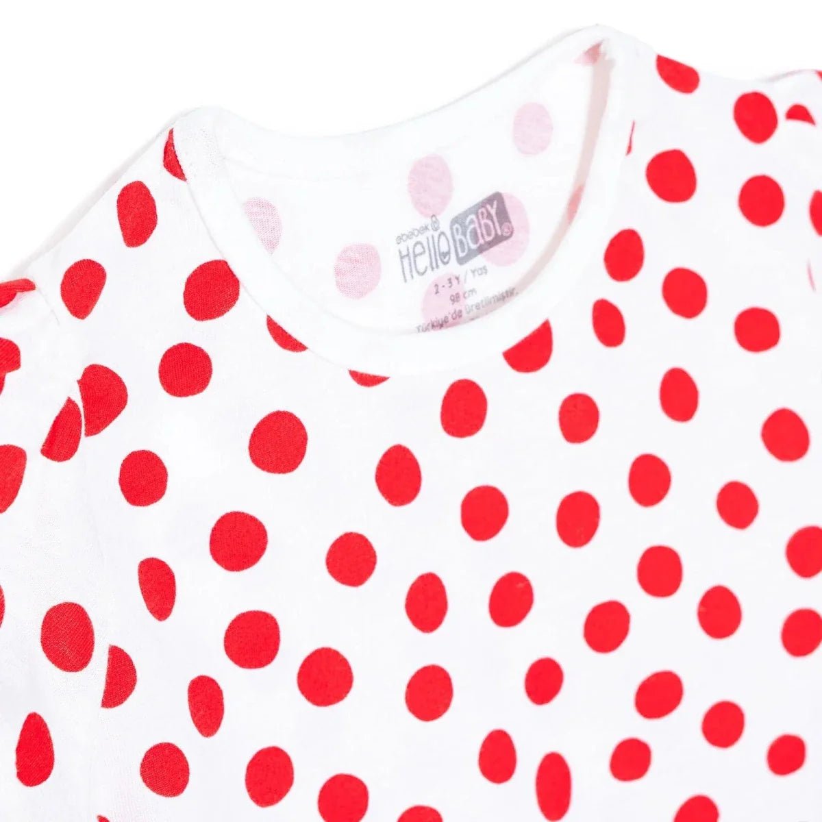 HelloBaby Girls T-shirt Polka Dot Print Crew Neck Short Sleeve - Red | Luxury Home Accessories | Heulog Glow