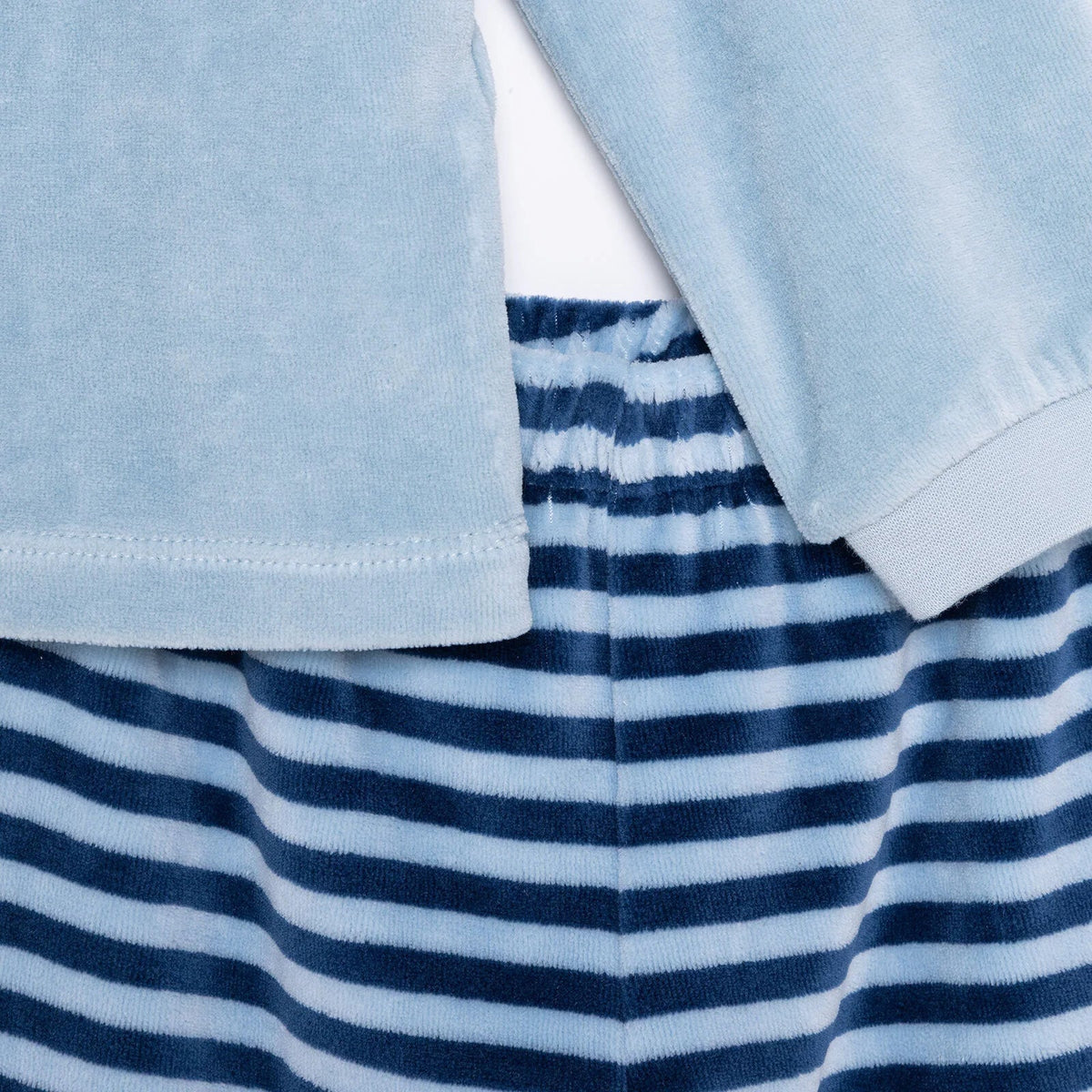 HelloBaby Velvet Pyjamas Set - Blue | Luxury Home Accessories | Heulog Glow