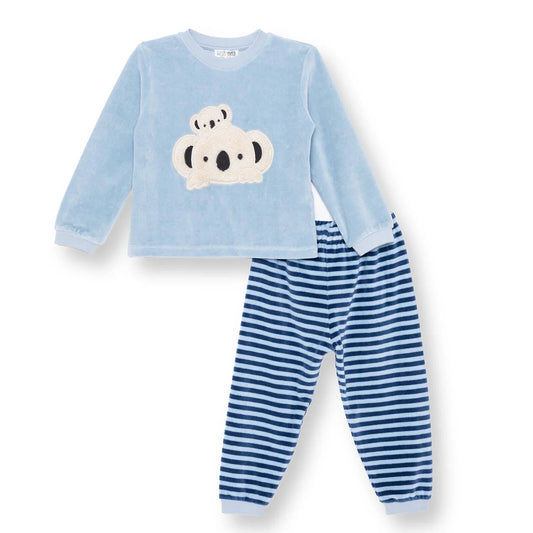 HelloBaby Velvet Pyjamas Set - Blue | Luxury Home Accessories | Heulog Glow
