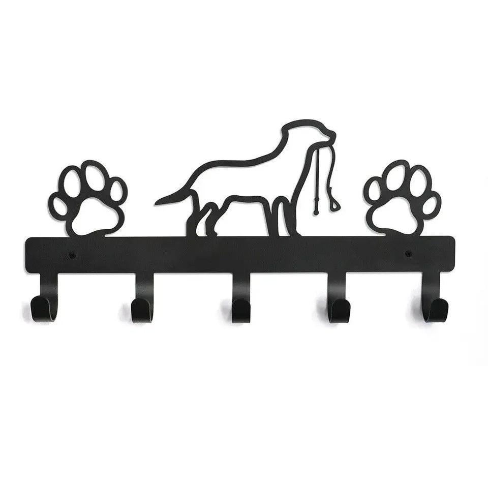 HelloYoung 5 Hooks Metal Paw Pet Dog Hanger Rack | Luxury Home Accessories | Heulog Glow