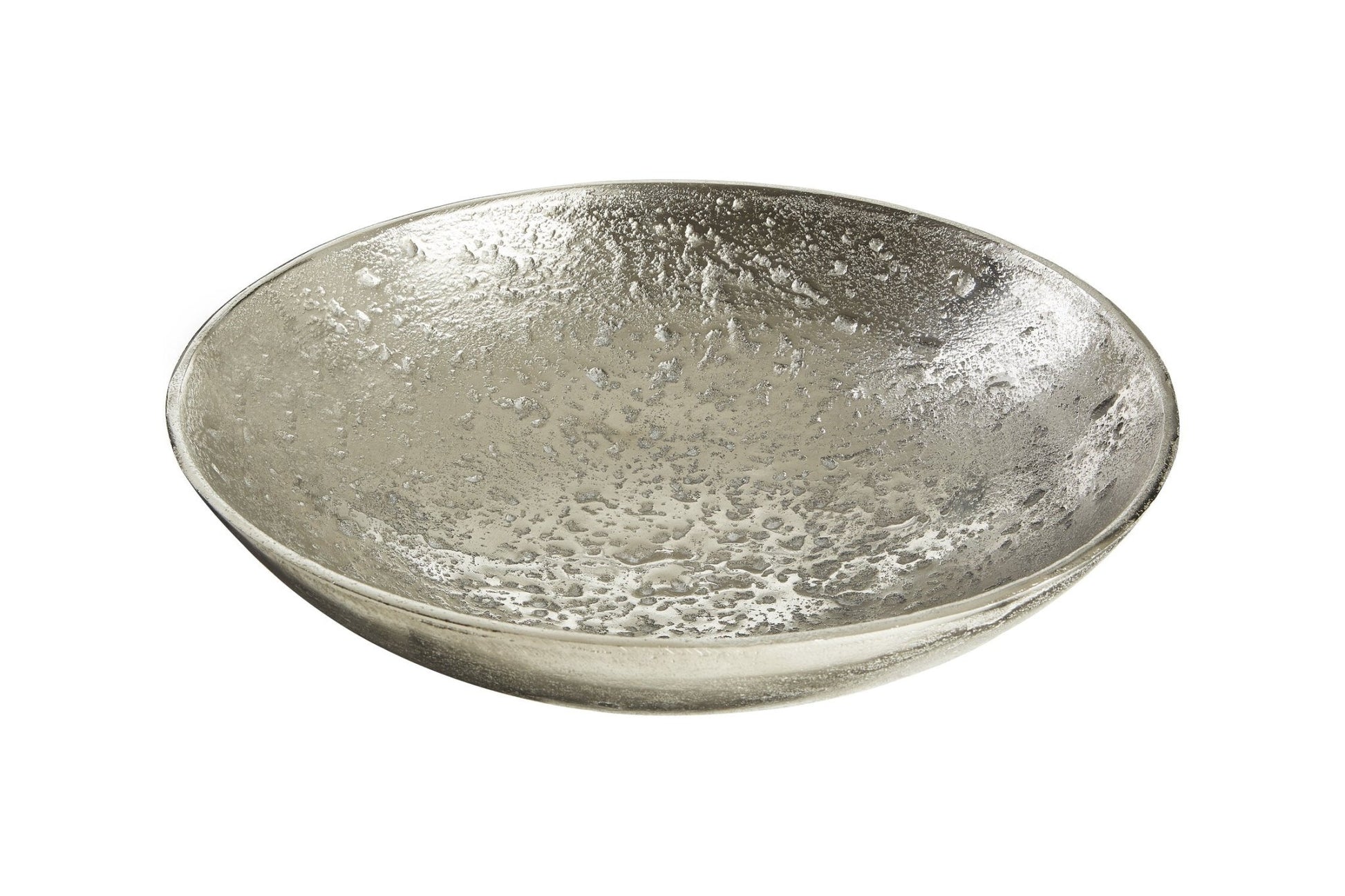 Hempstead Large Nickel Finish Bowl | Luxury Home Accessories | Heulog Glow