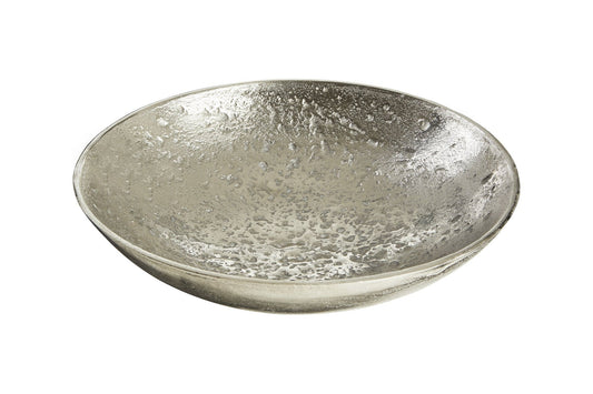 Hempstead Large Nickel Finish Bowl | Luxury Home Accessories | Heulog Glow
