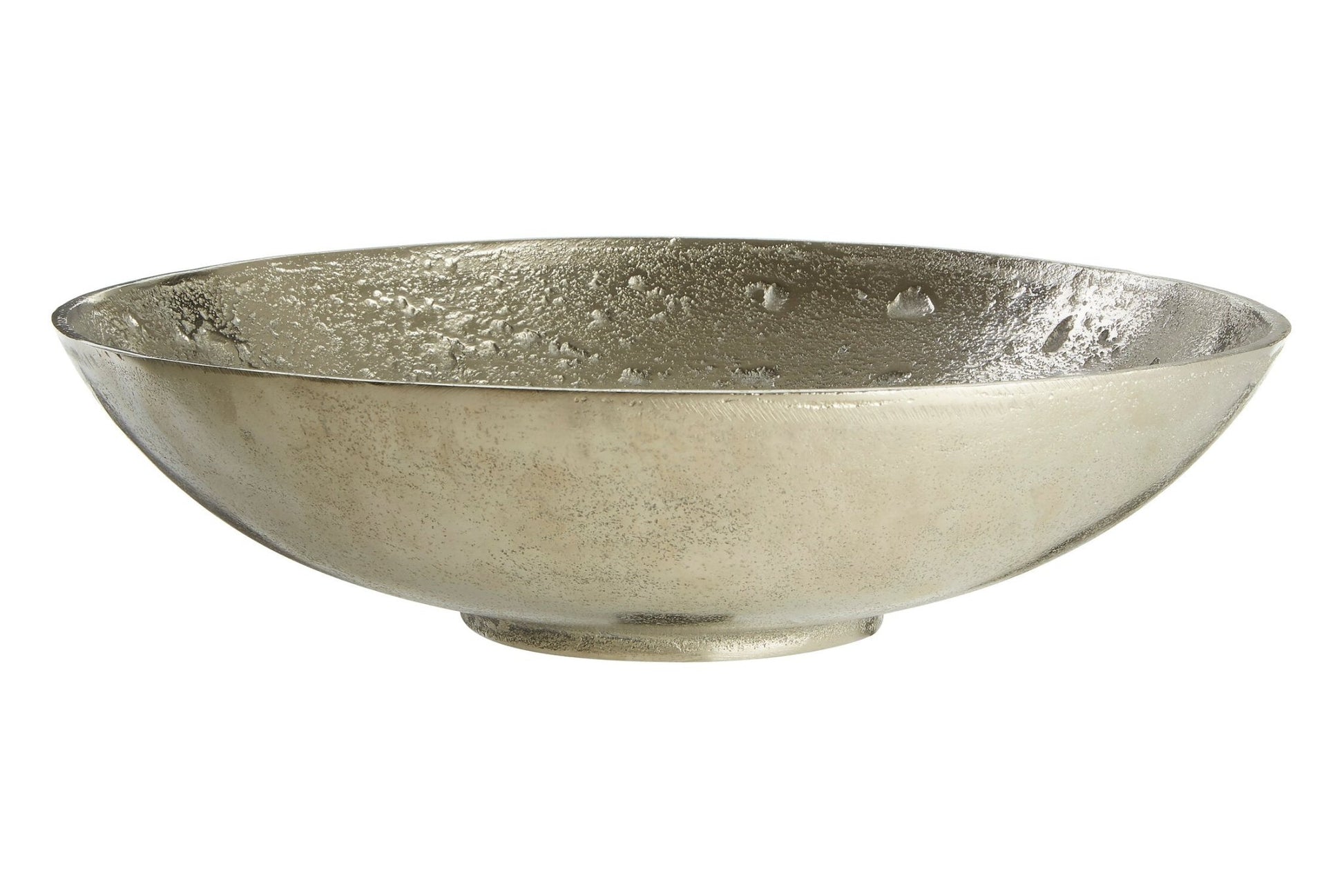 Hempstead Large Nickel Finish Bowl | Luxury Home Accessories | Heulog Glow