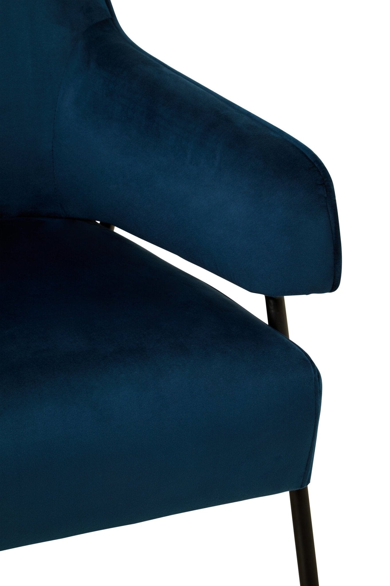 Henia Blue Velvet Chair | Luxury Home Accessories | Heulog Glow