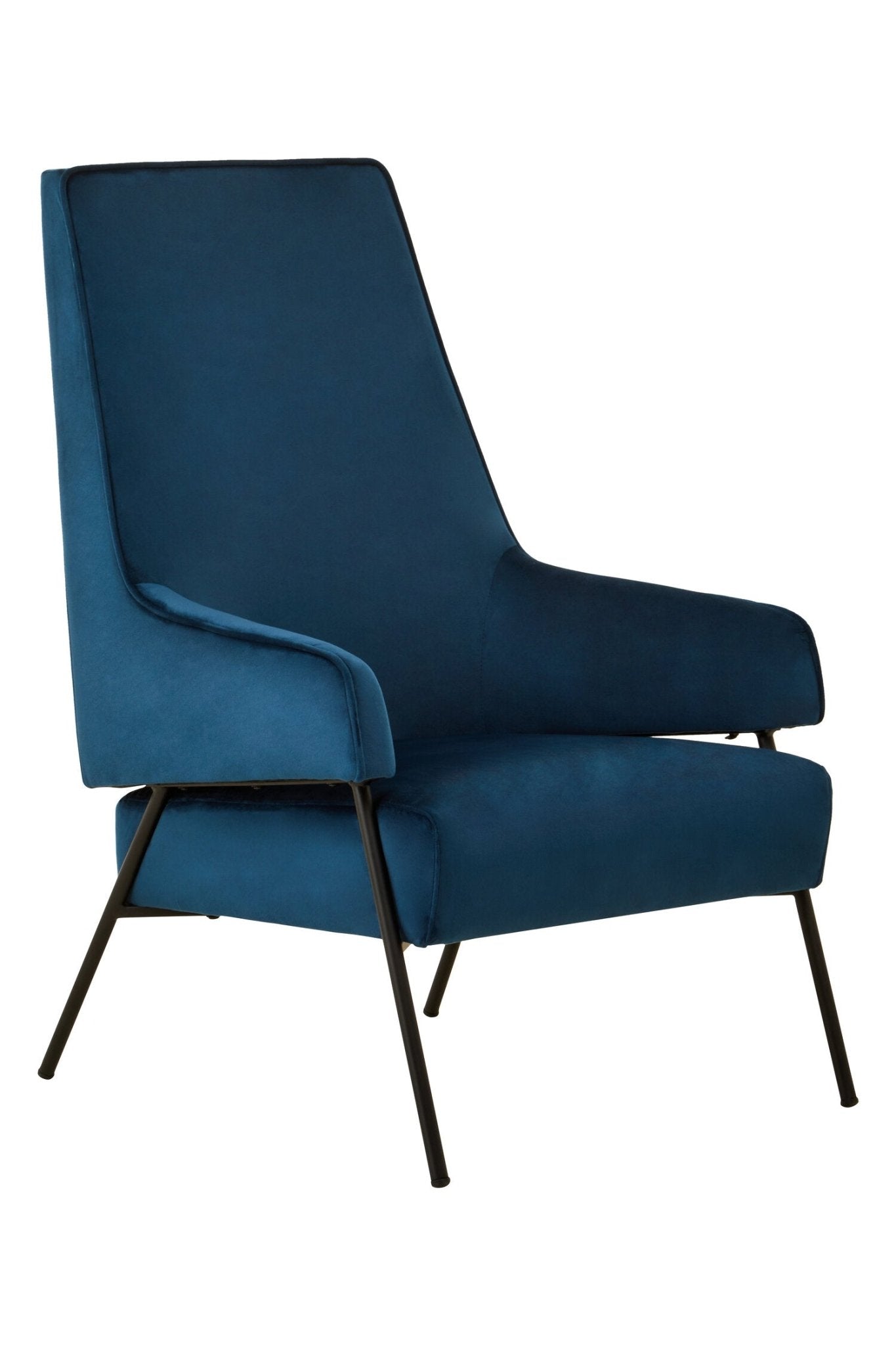 Henia Blue Velvet Chair | Luxury Home Accessories | Heulog Glow