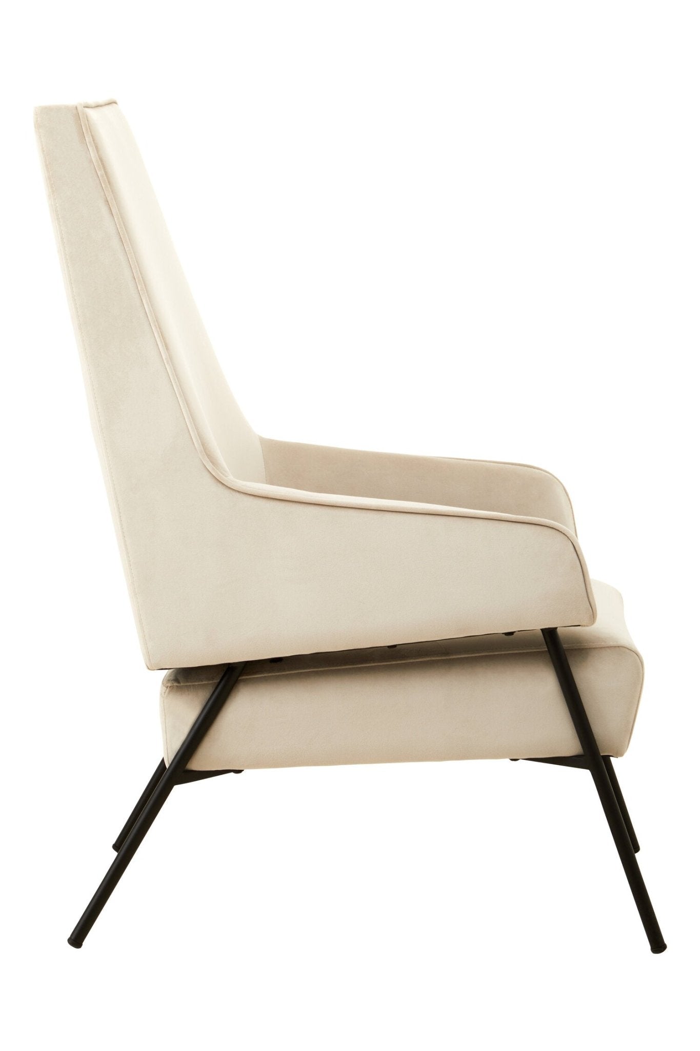 Henia Cream Velvet Chair | Luxury Home Accessories | Heulog Glow