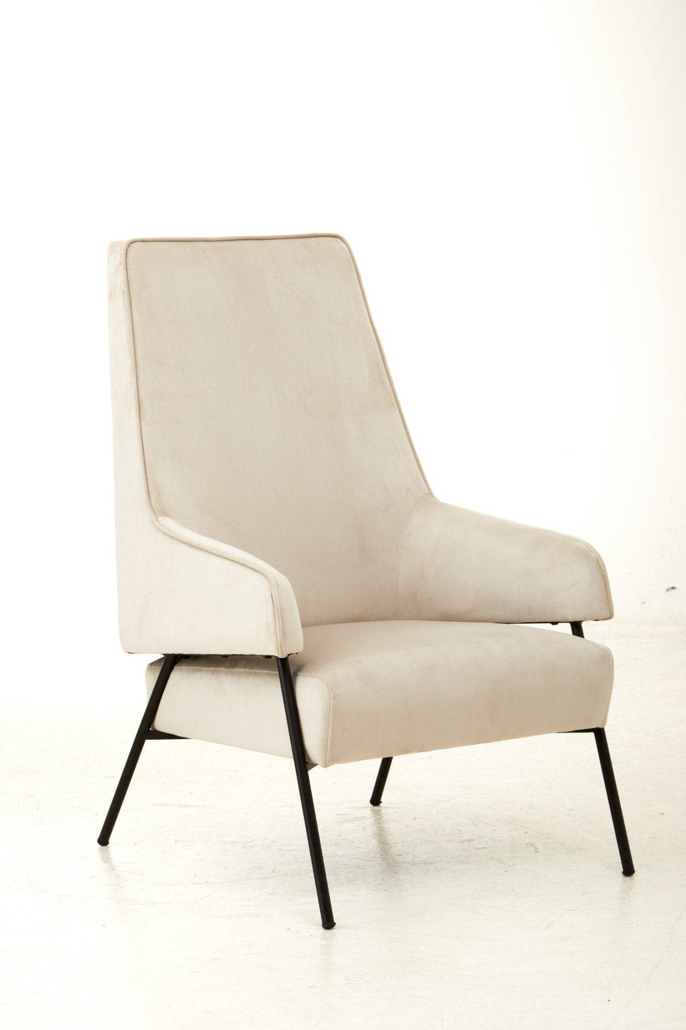 Henia Cream Velvet Chair | Luxury Home Accessories | Heulog Glow