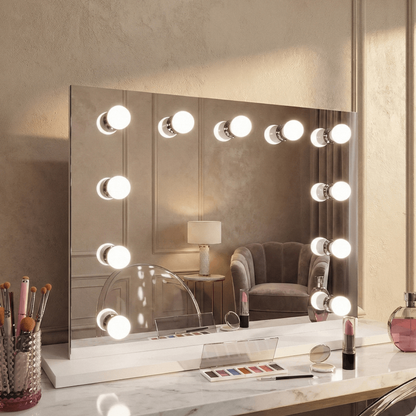 Hepburn Hollywood Mirror 80x60cm | Luxury Home Accessories | Heulog Glow