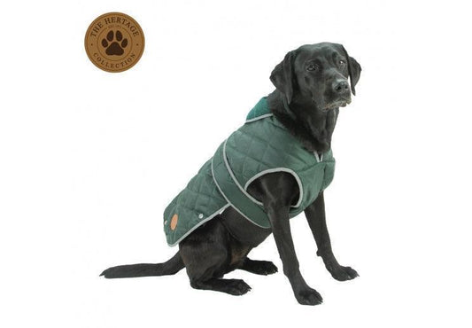 Heritage Green Quilted Coat L | Luxury Home Accessories | Heulog Glow