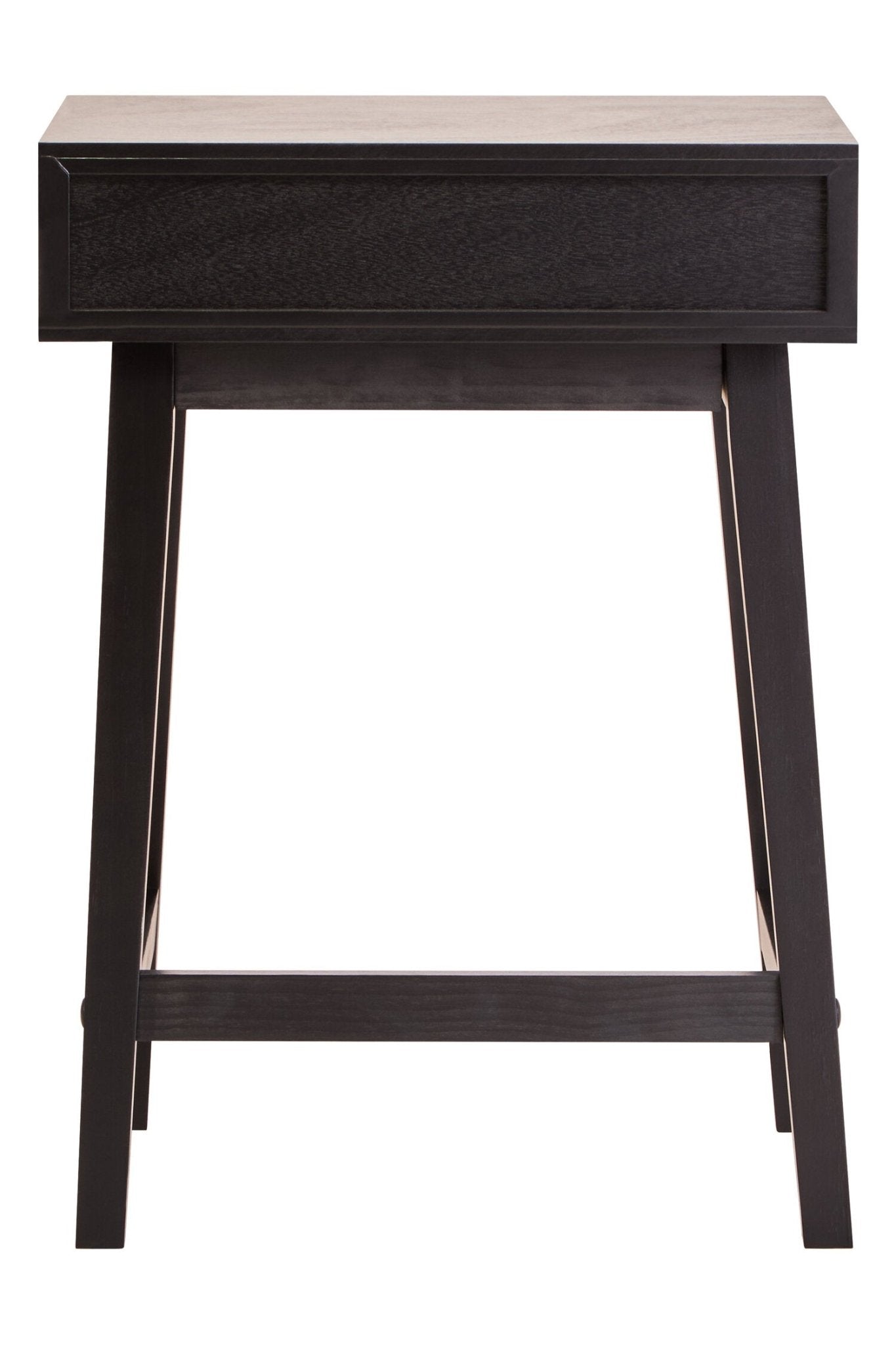 Heritage One Drawer Black Finish Wooden Side Table | Luxury Home Accessories | Heulog Glow
