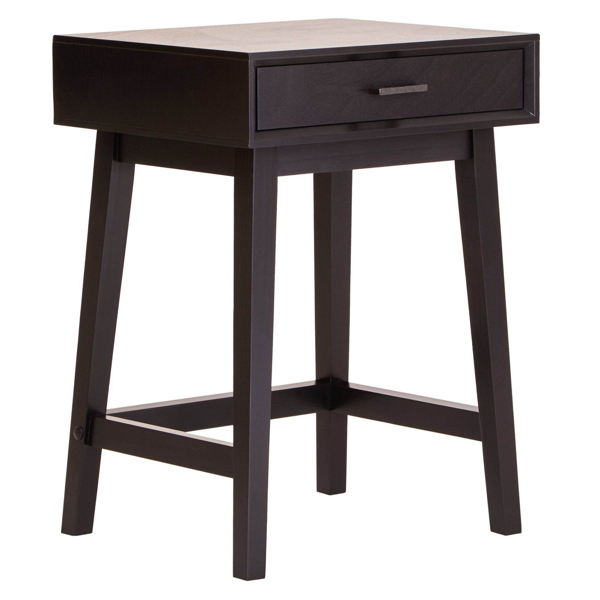 Heritage One Drawer Black Finish Wooden Side Table | Luxury Home Accessories | Heulog Glow