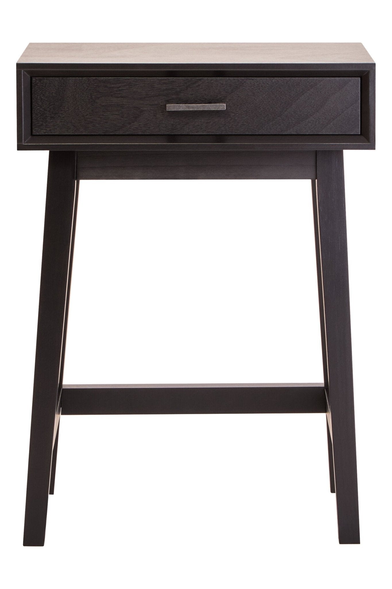 Heritage One Drawer Black Finish Wooden Side Table | Luxury Home Accessories | Heulog Glow