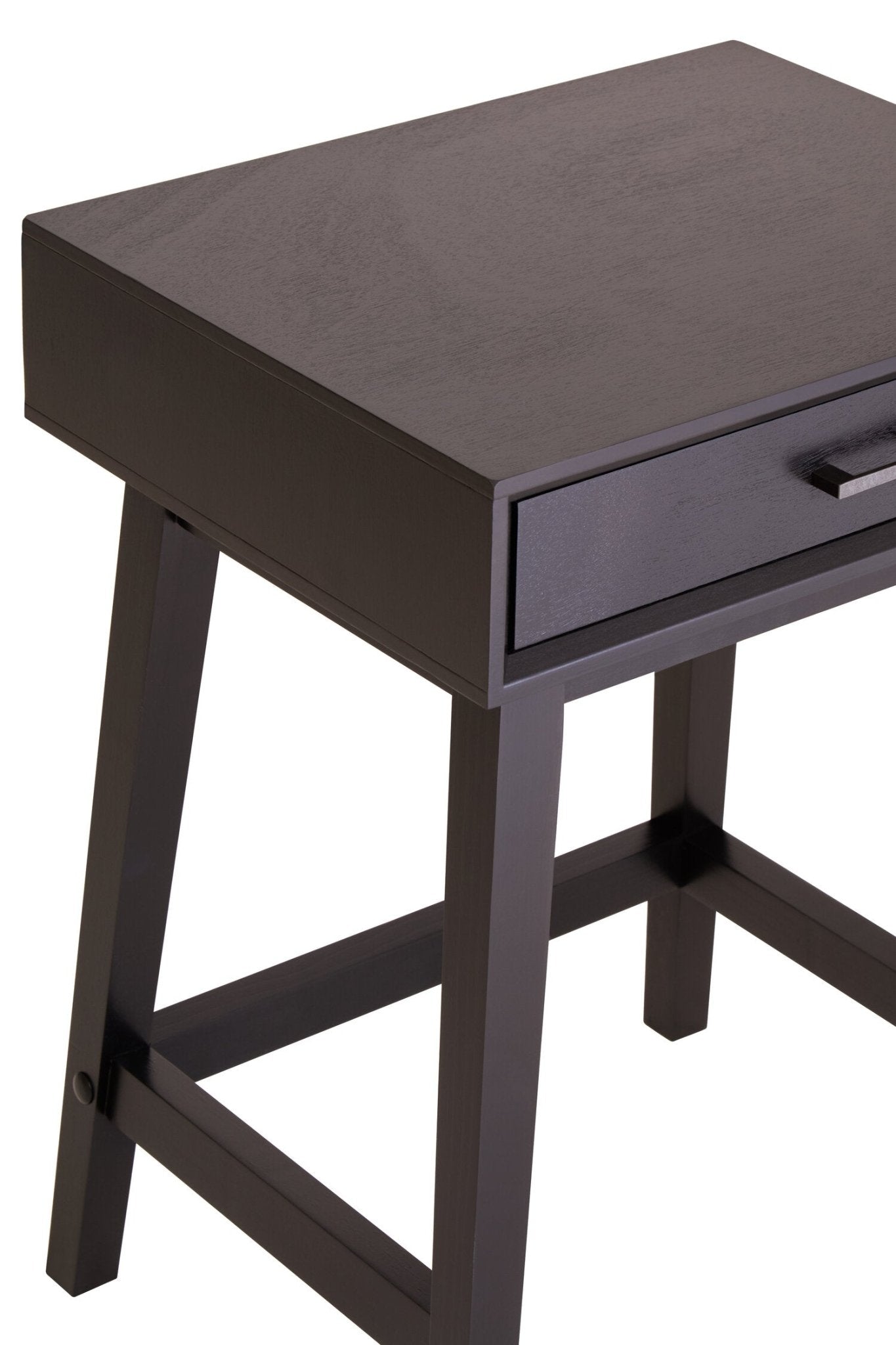 Heritage One Drawer Black Finish Wooden Side Table | Luxury Home Accessories | Heulog Glow