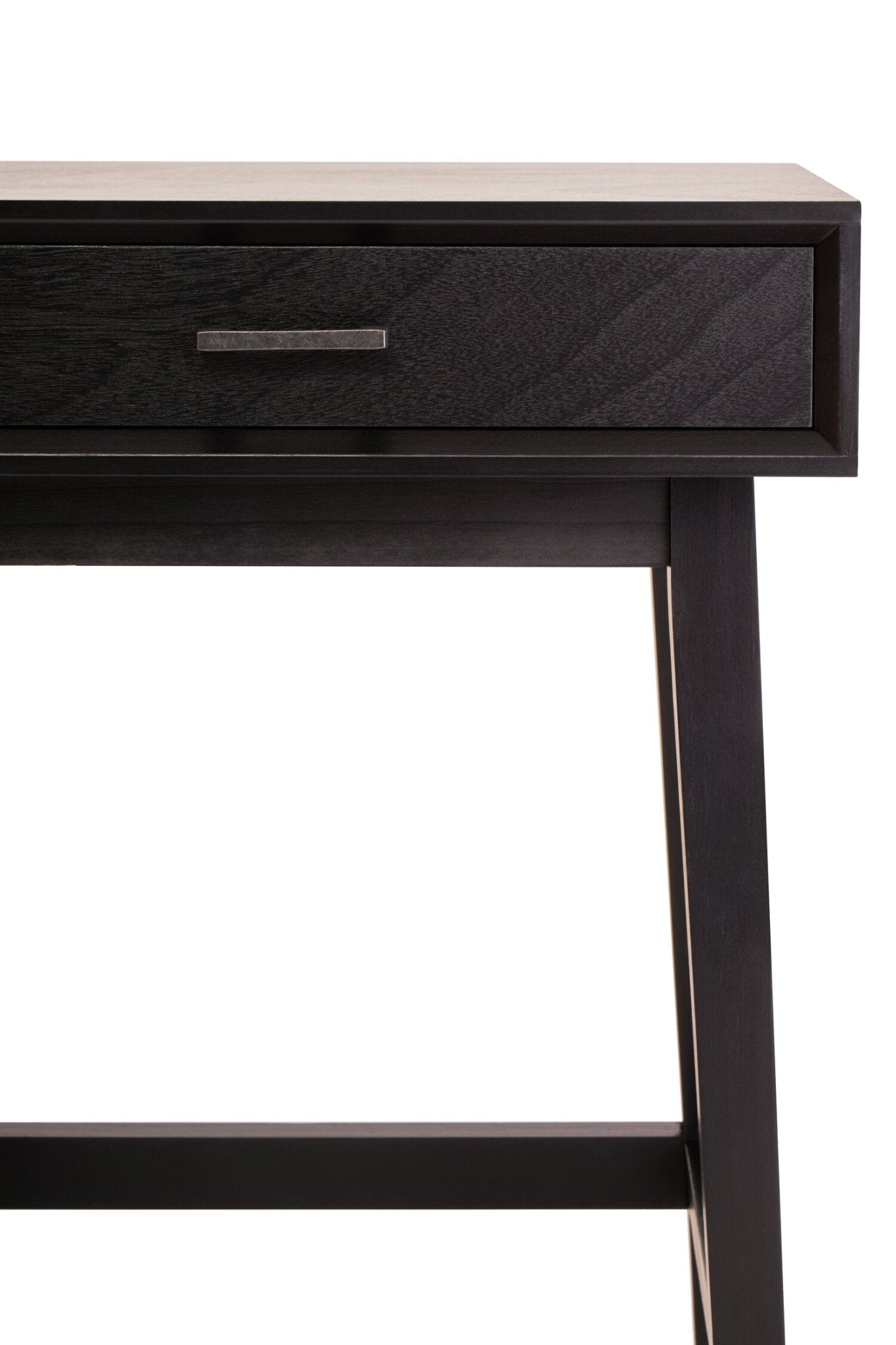 Heritage One Drawer Black Finish Wooden Side Table | Luxury Home Accessories | Heulog Glow
