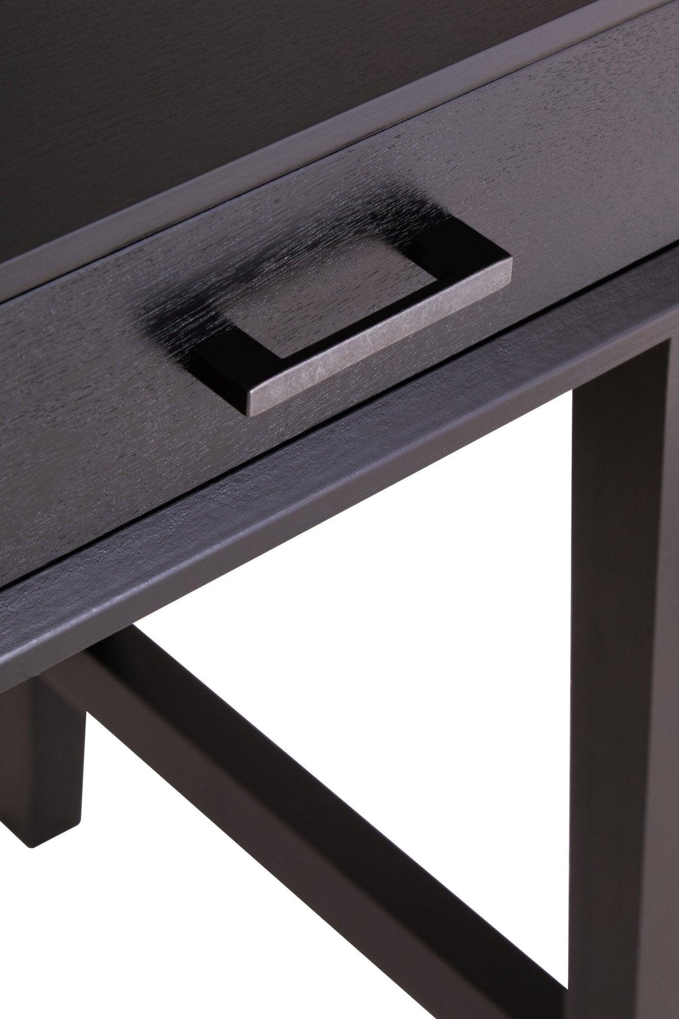 Heritage One Drawer Black Finish Wooden Side Table | Luxury Home Accessories | Heulog Glow