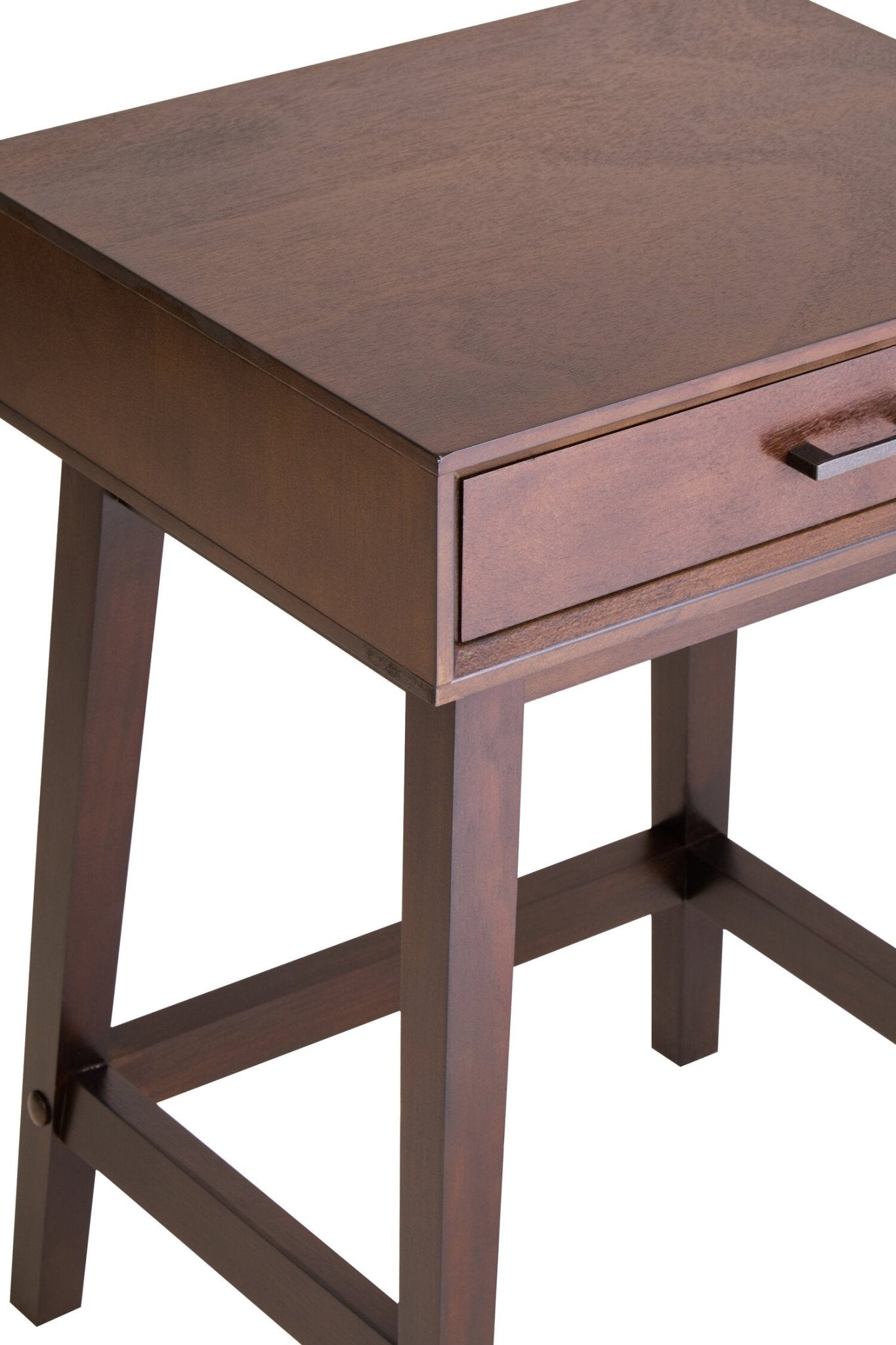 Heritage One Drawer Walnut Wood Finish Side Table | Luxury Home Accessories | Heulog Glow