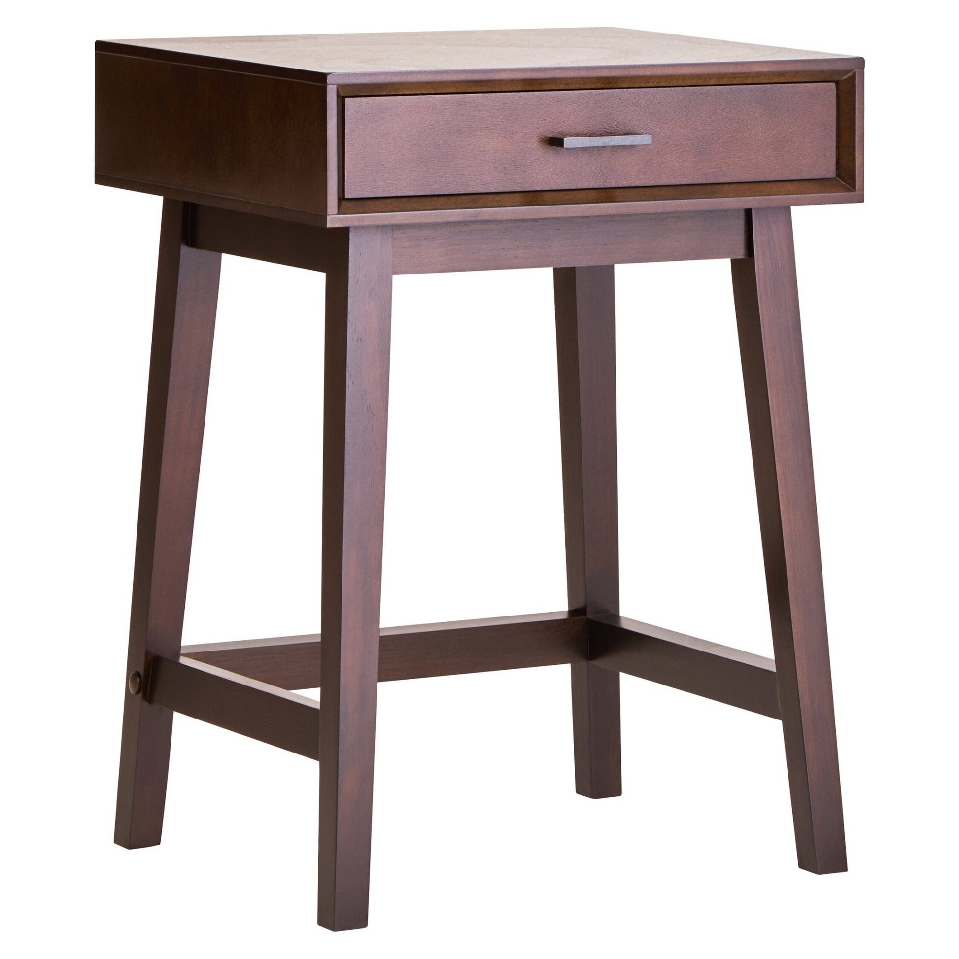 Heritage One Drawer Walnut Wood Finish Side Table | Luxury Home Accessories | Heulog Glow