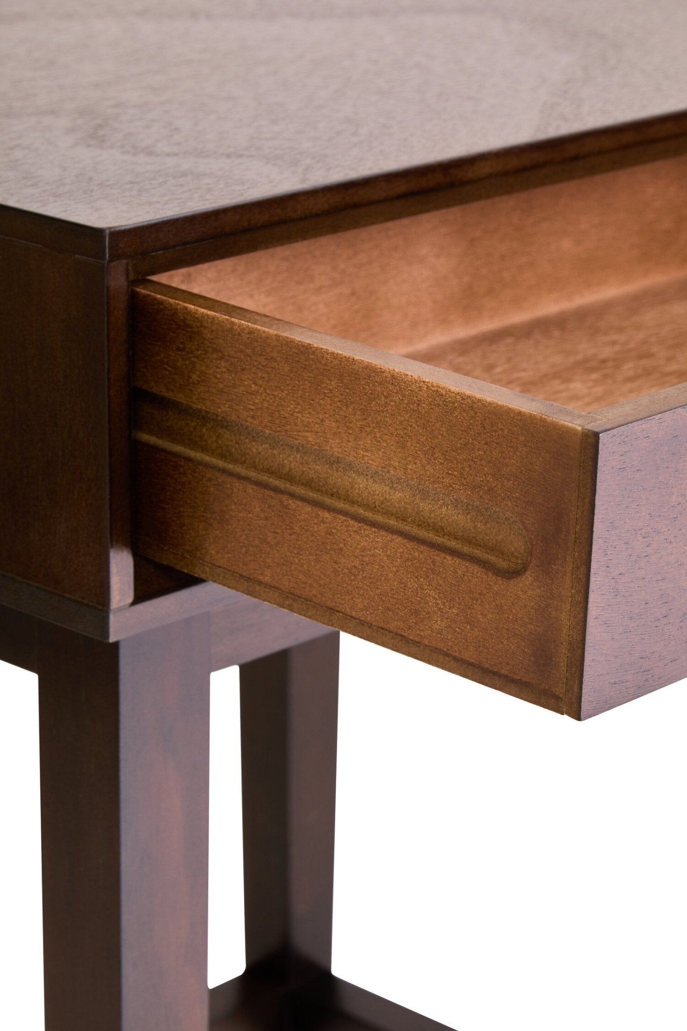 Heritage One Drawer Walnut Wood Finish Side Table | Luxury Home Accessories | Heulog Glow