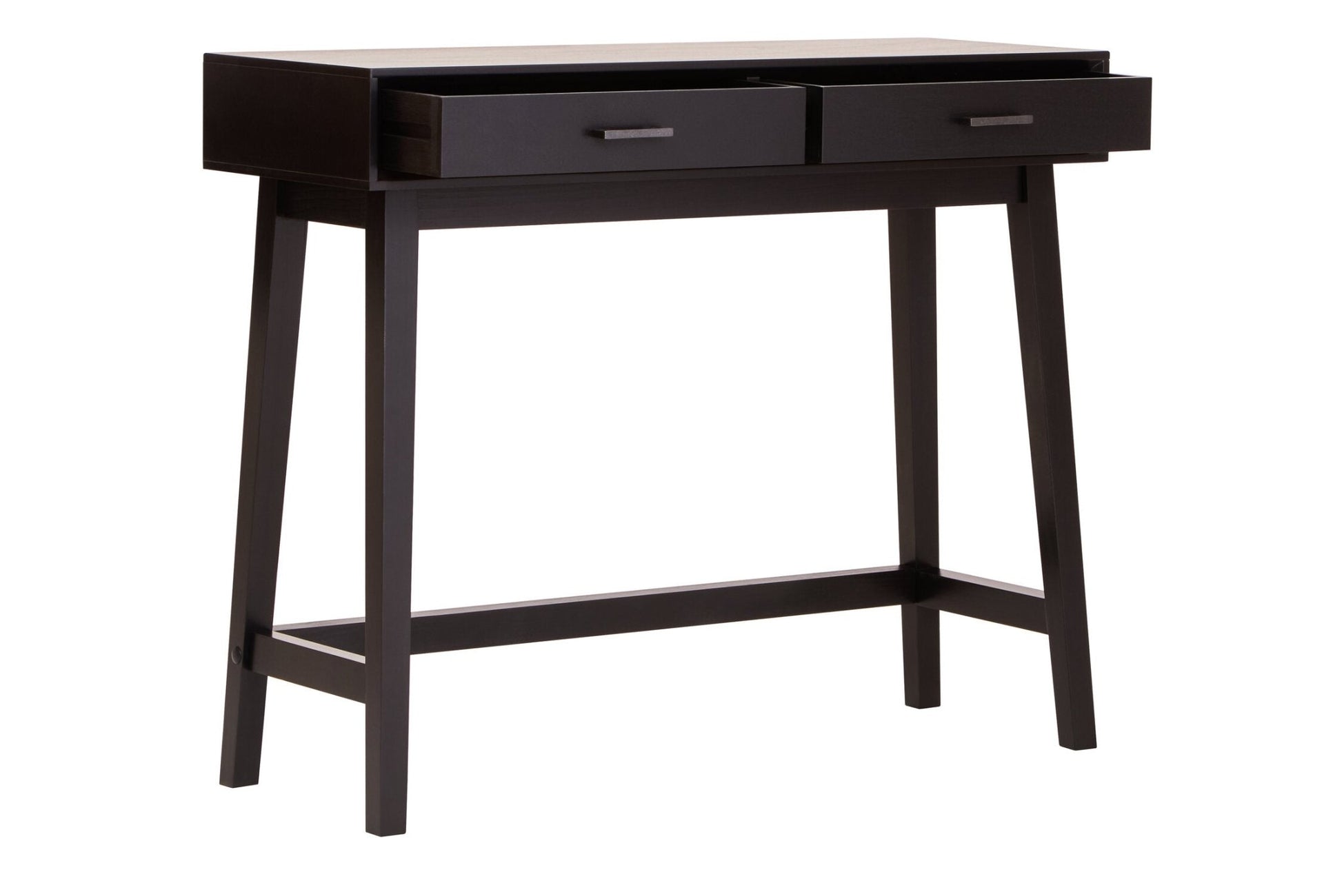 Heritage Two Drawer Black Finish Wooden Console Table | Luxury Home Accessories | Heulog Glow