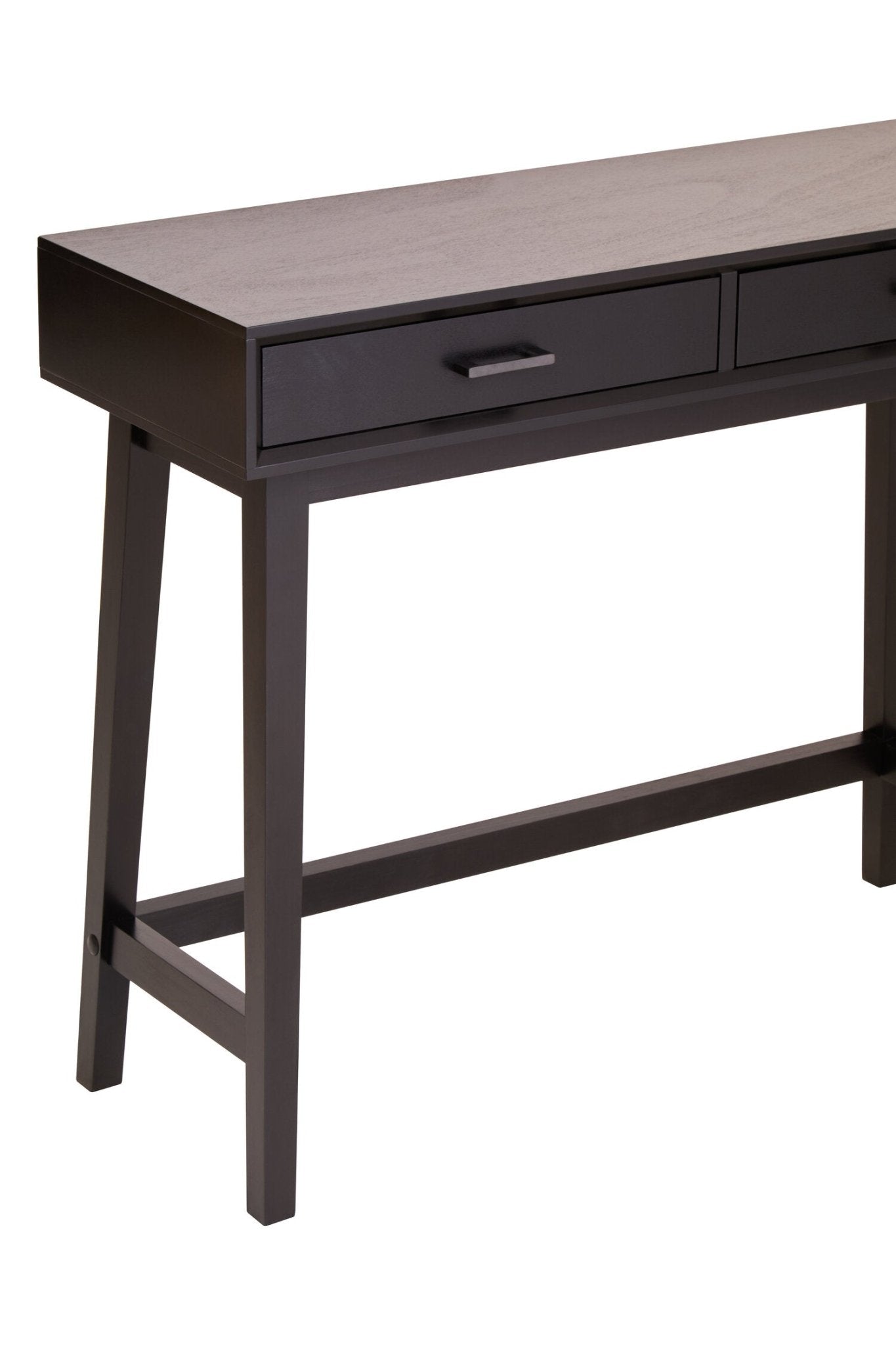 Heritage Two Drawer Black Finish Wooden Console Table | Luxury Home Accessories | Heulog Glow