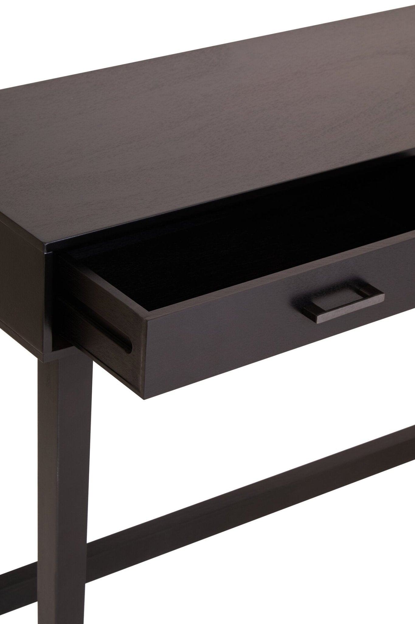 Heritage Two Drawer Black Finish Wooden Console Table | Luxury Home Accessories | Heulog Glow