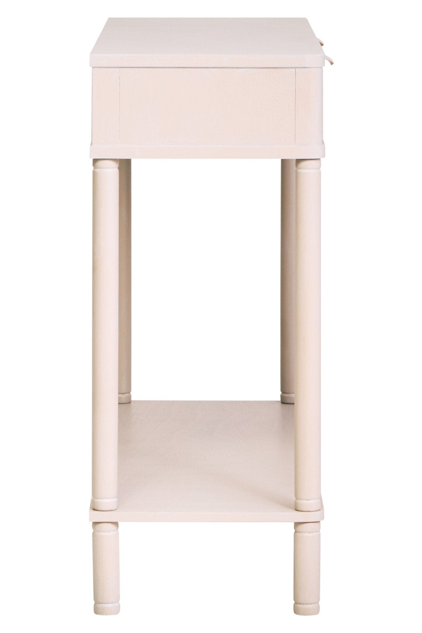 Heritage Two Drawer Reed Detail Taupe Wooden Console Table | Luxury Home Accessories | Heulog Glow