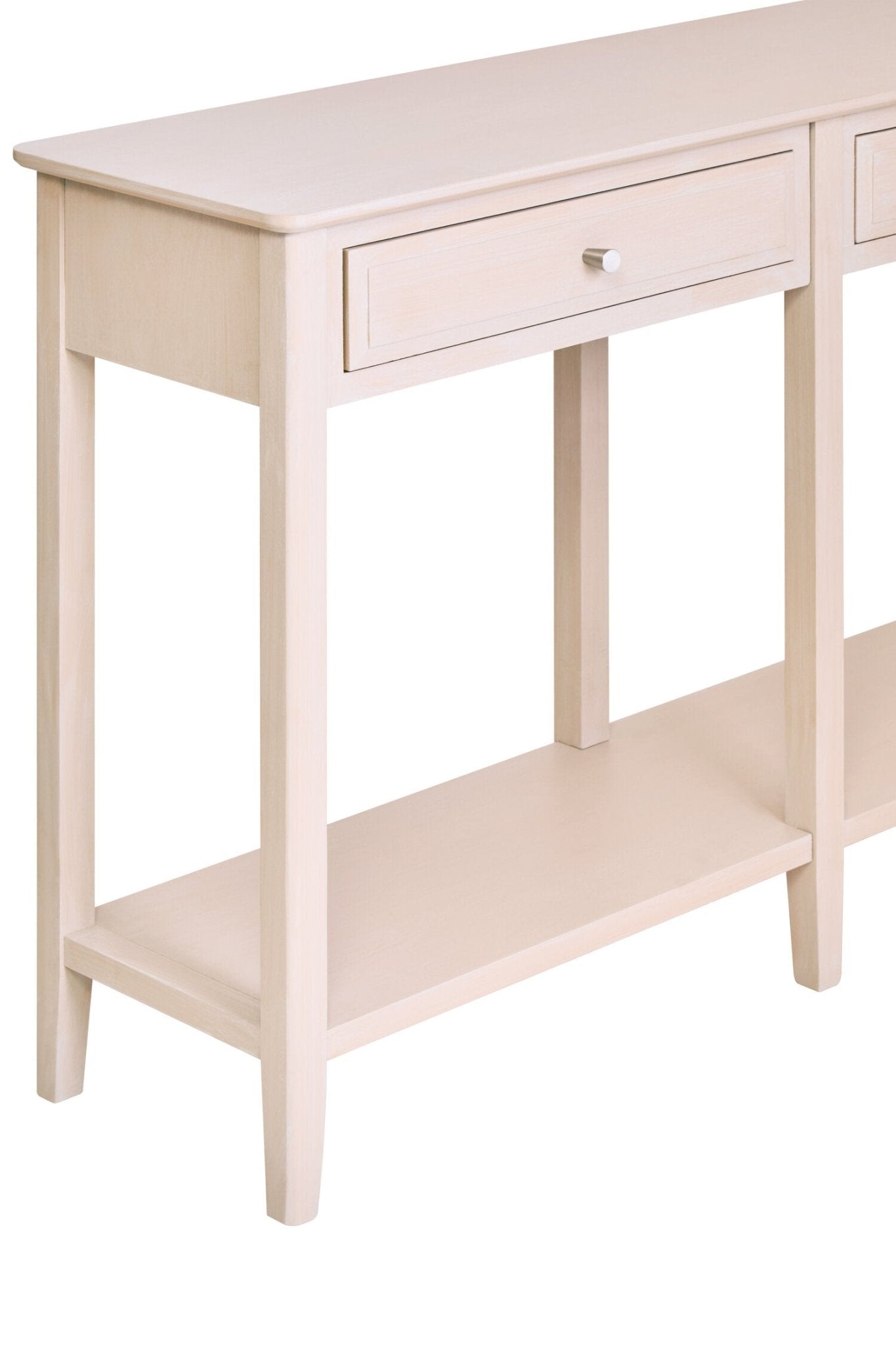 Heritage Two Drawer Taupe Wooden Console Table | Luxury Home Accessories | Heulog Glow